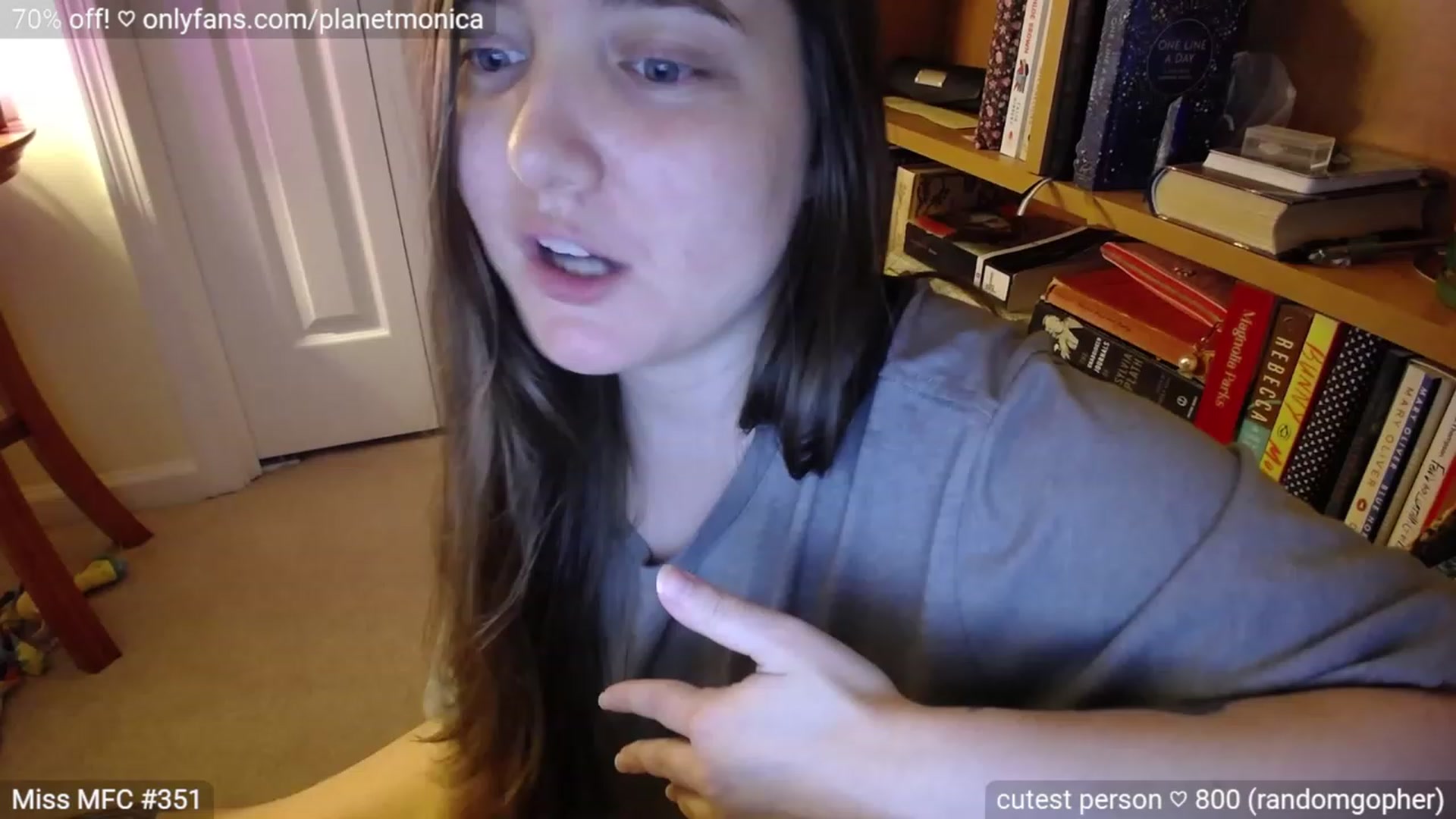 Gallery image thumbnail from Monica's myfreecams stream on, 07/04/2023, 03:36 image 13 of 20