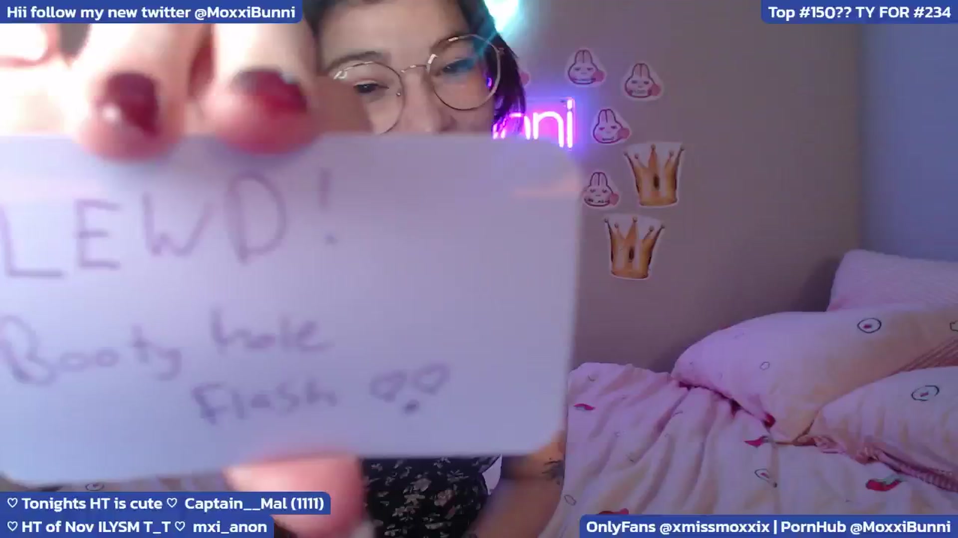 Gallery image thumbnail from MoxxiBunni's myfreecams stream on, 11/19/2024, 06:02 image 12 of 20