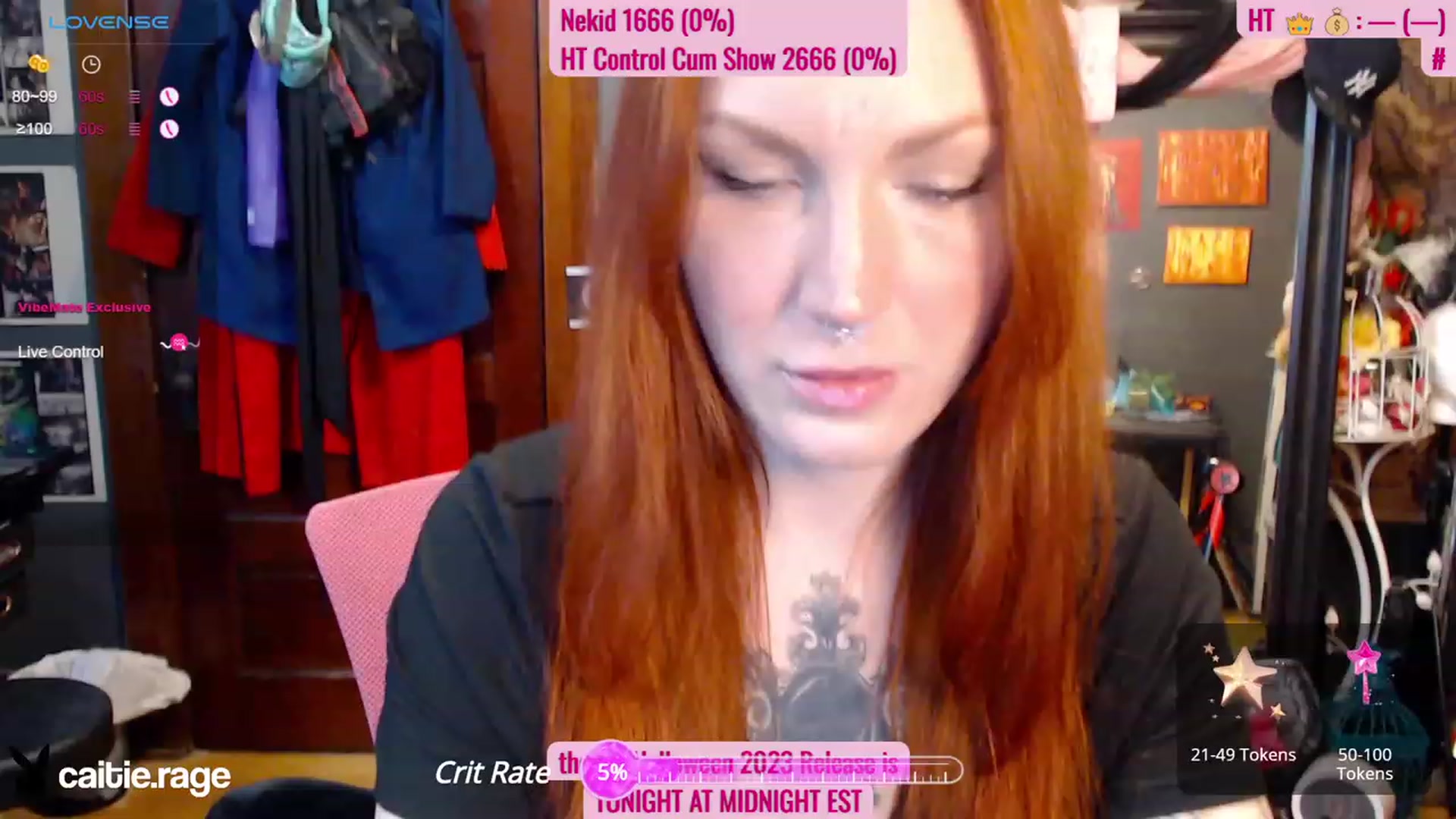 Gallery image thumbnail from MyCaitieRage's myfreecams stream on, 10/06/2023, 15:00 image 2 of 20