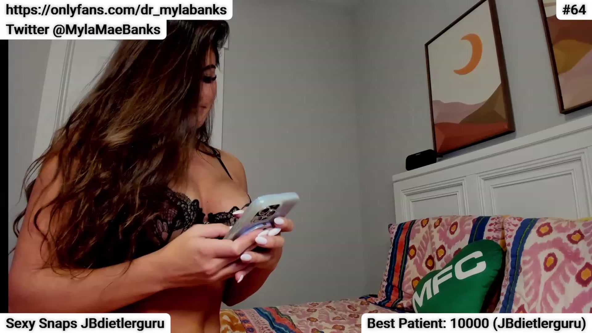 Gallery image thumbnail from MylaBanks's myfreecams stream on, 01/19/2024, 04:25 image 6 of 20