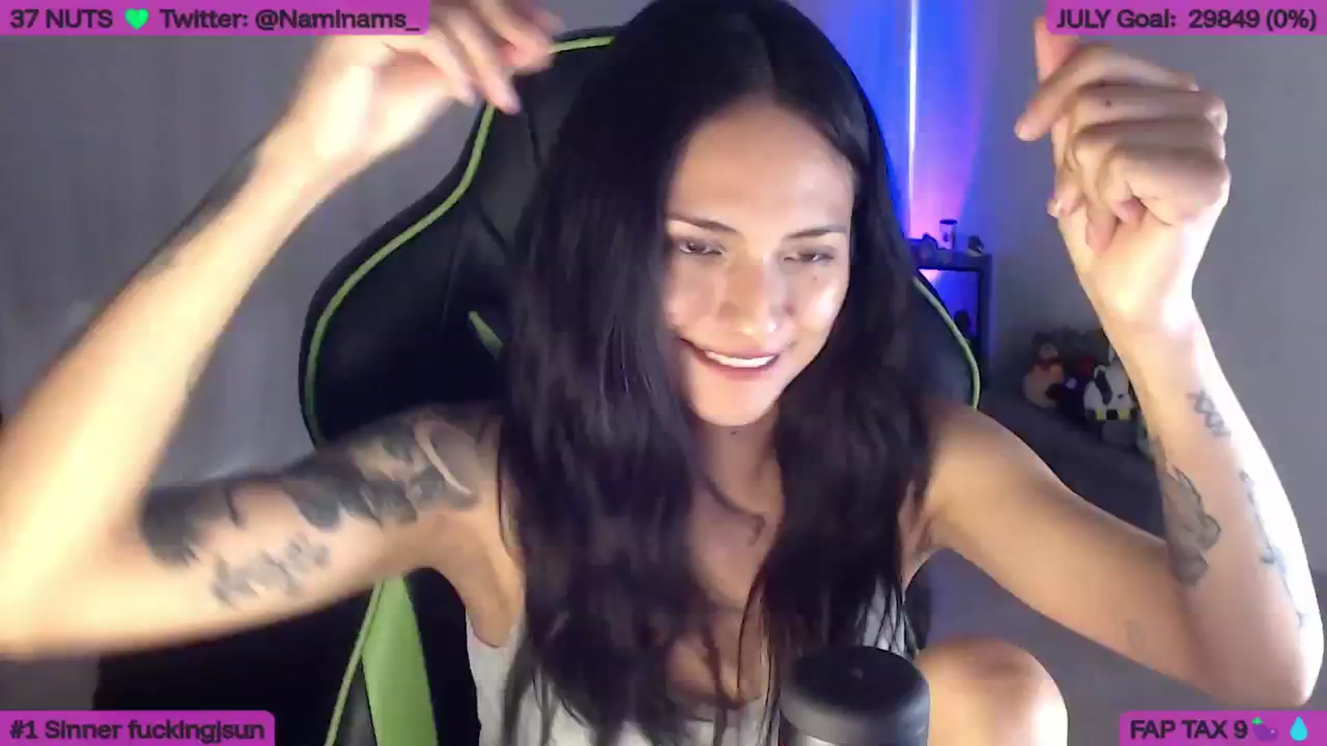Gallery image thumbnail from NamiSinner's myfreecams stream on, 07/01/2025, 21:42 image 18 of 20