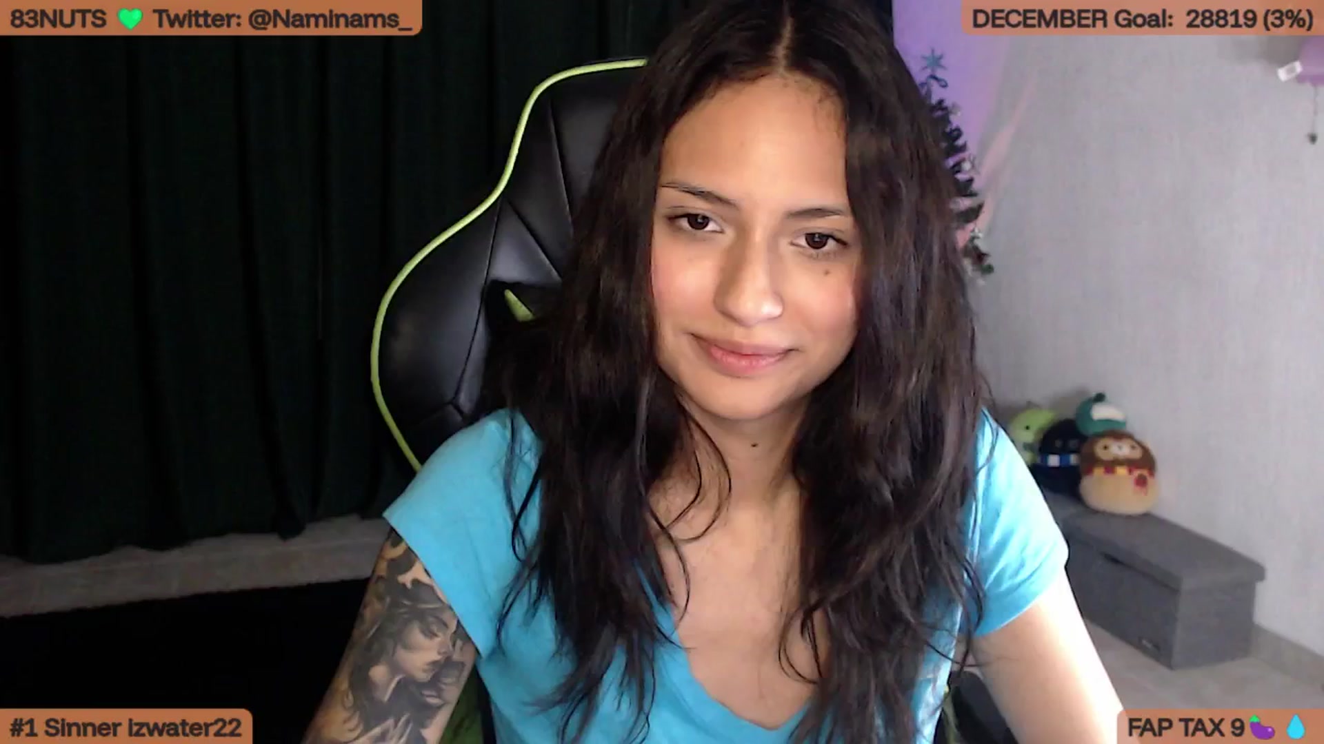 Gallery image thumbnail from NamiSinner's myfreecams stream on, 12/03/2025, 01:01 image 19 of 20