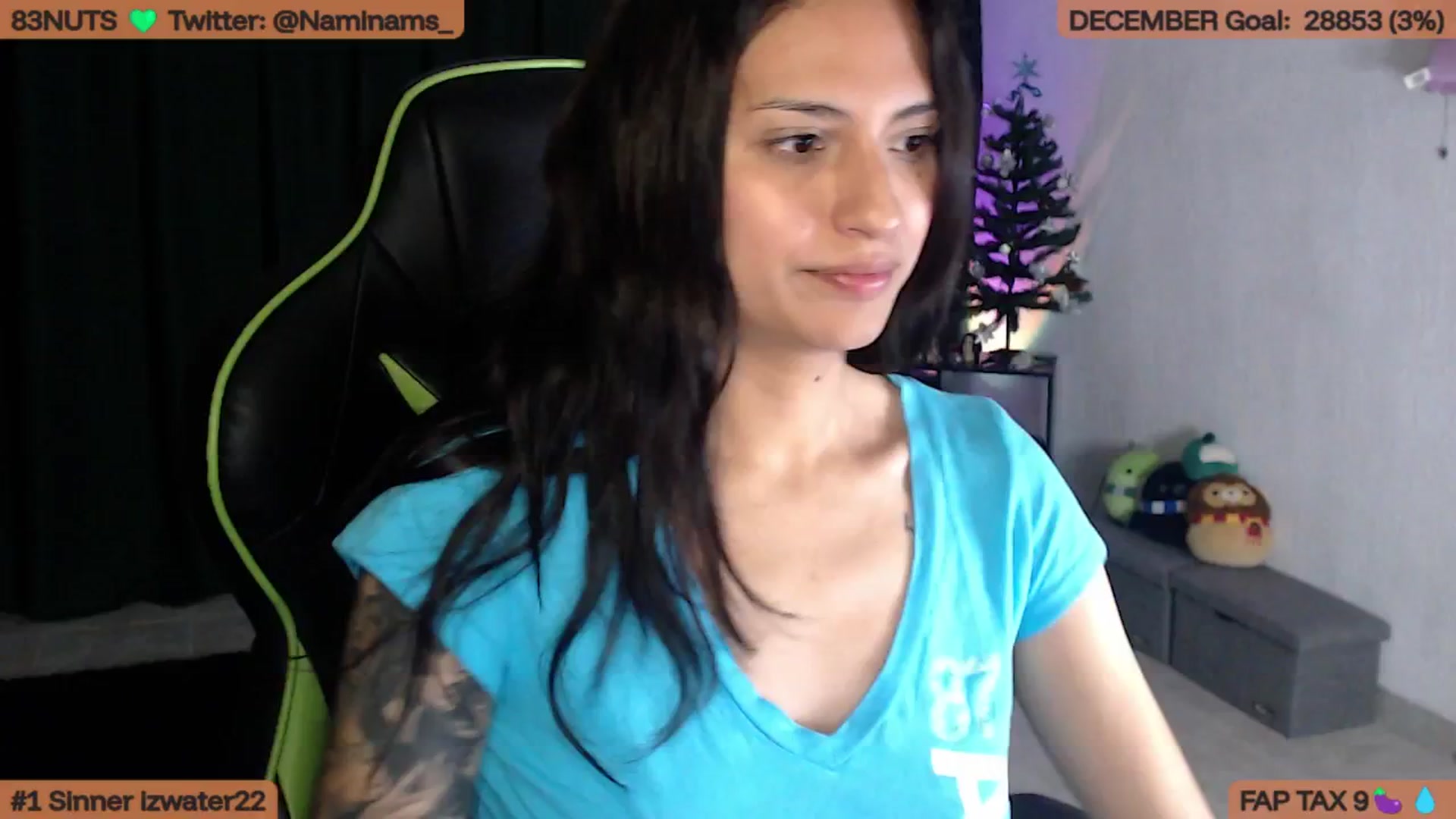 Gallery image thumbnail from NamiSinner's myfreecams stream on, 12/03/2025, 01:01 image 1 of 20
