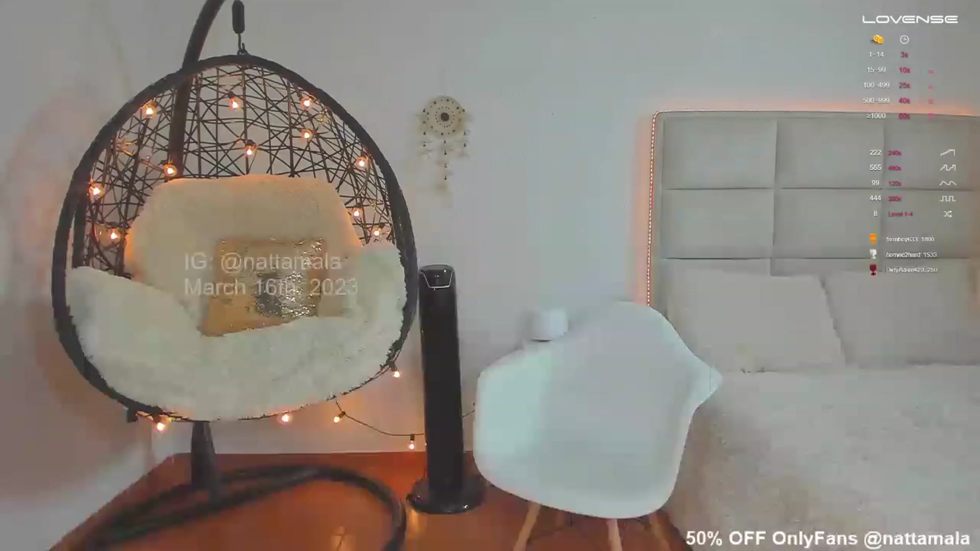 Gallery image thumbnail from Nattamala's myfreecams stream on, 03/19/2023, 17:51 image 9 of 20