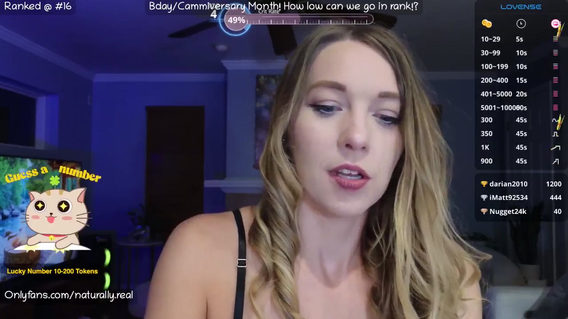 Gallery image thumbnail from NaturallyReal's myfreecams stream on, 07/22/2025, 08:16 image 5 of 20