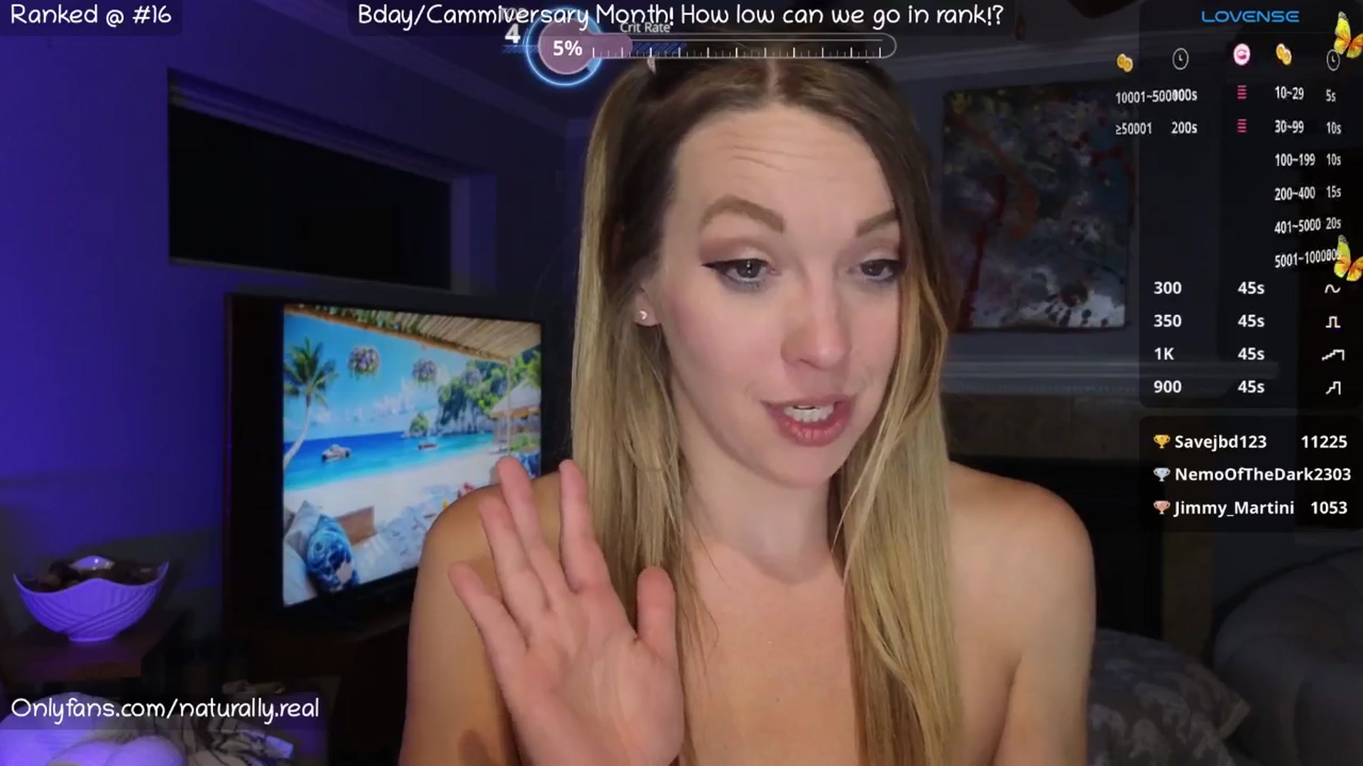Gallery image thumbnail from NaturallyReal's myfreecams stream on, 07/23/2025, 08:06 image 17 of 20
