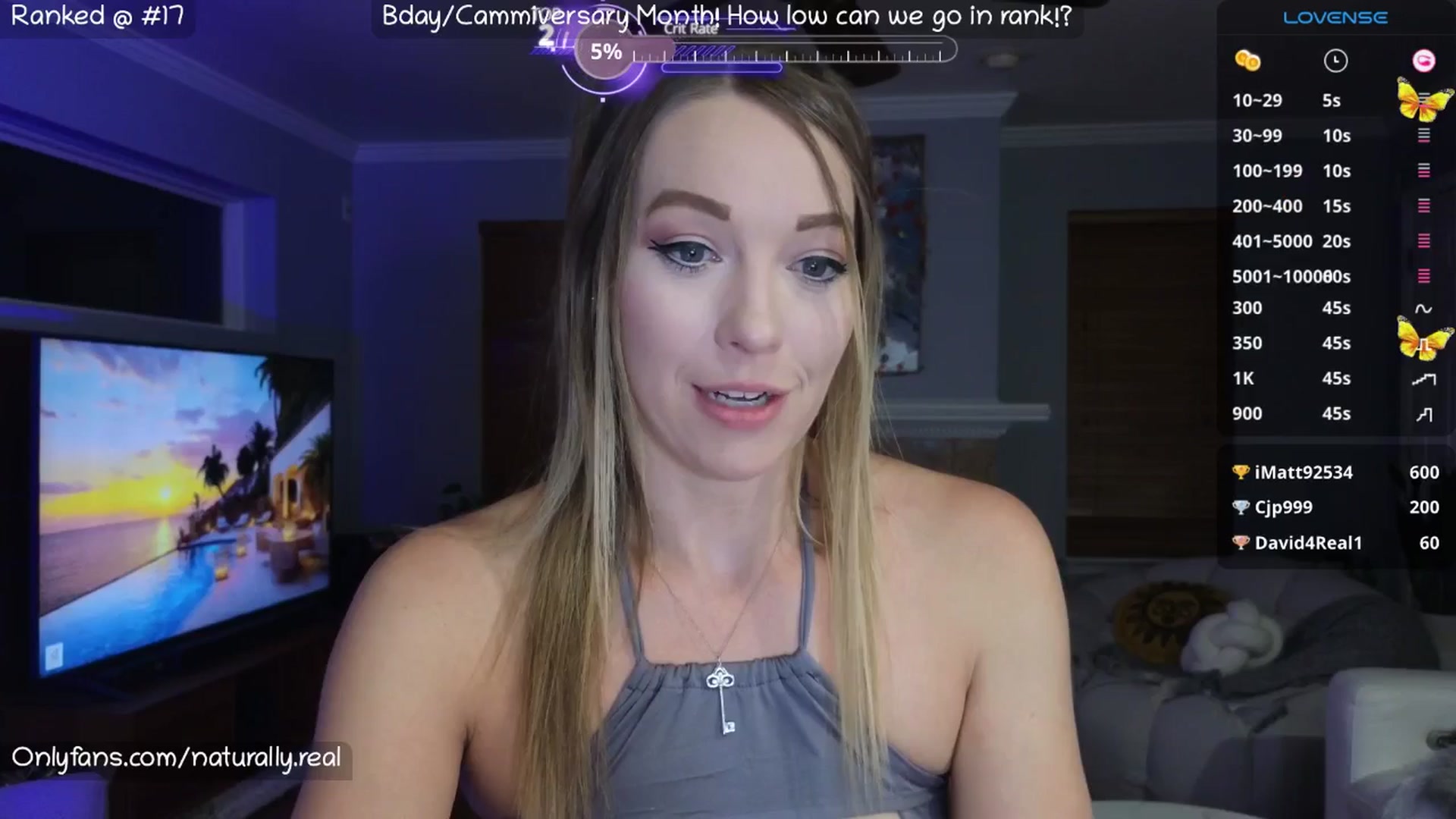 Gallery image thumbnail from NaturallyReal's myfreecams stream on, 07/26/2025, 08:05 image 3 of 20