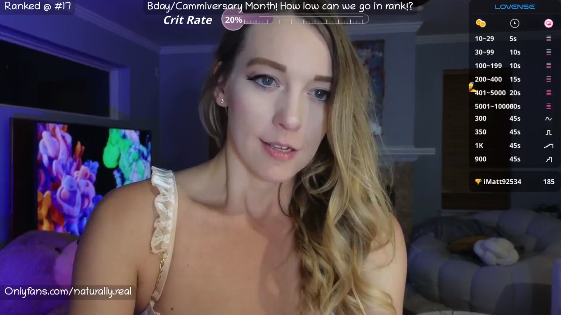 Gallery image thumbnail from NaturallyReal's myfreecams stream on, 07/27/2025, 07:50 image 3 of 20