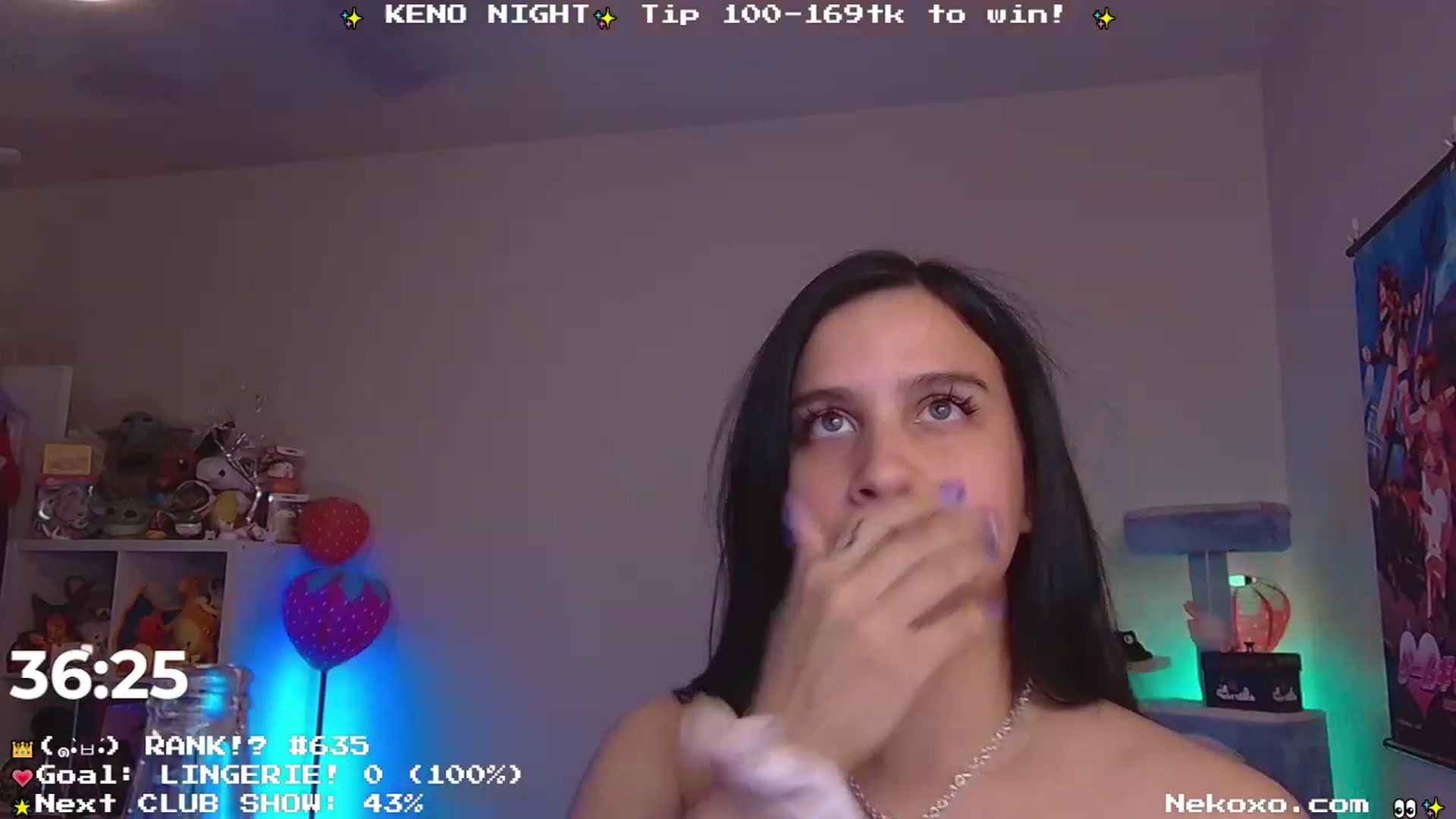 Gallery image thumbnail from Nekobeanxo's myfreecams stream on, 07/08/2023, 03:30 image 9 of 20