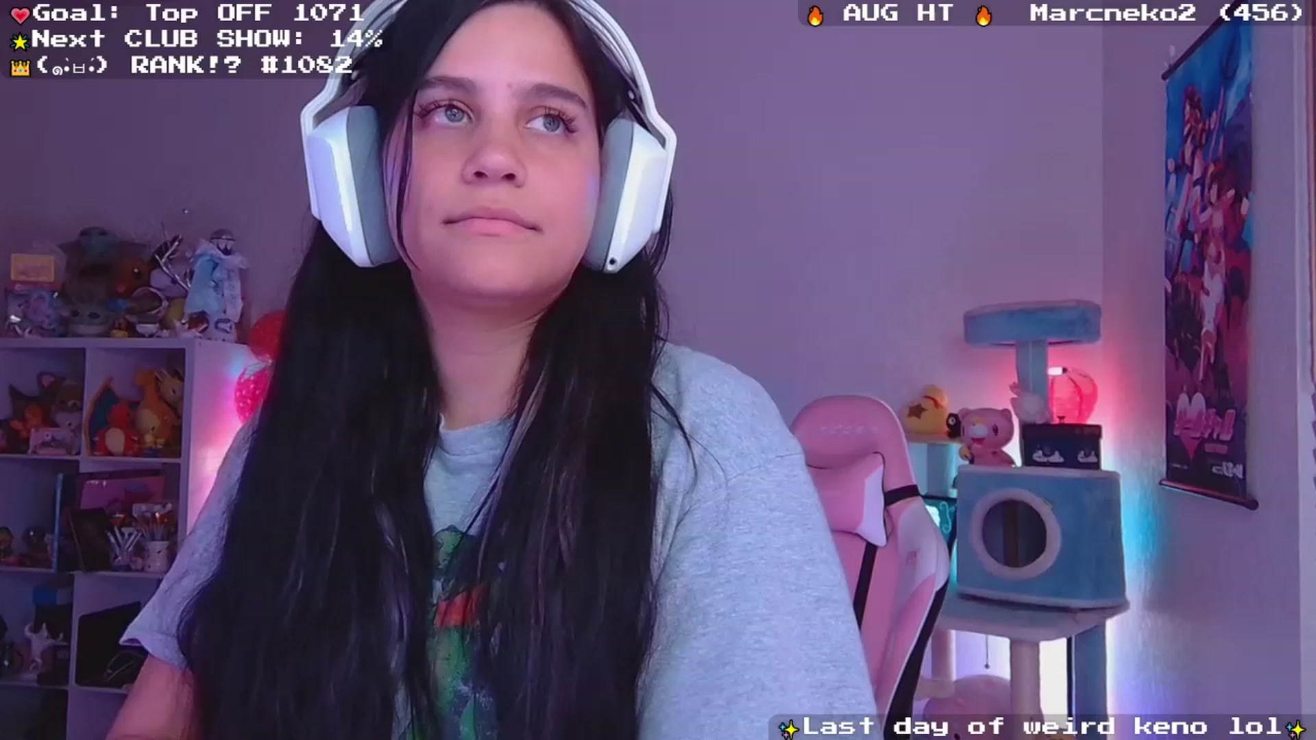 Gallery image thumbnail from Nekobeanxo's myfreecams stream on, 08/03/2023, 03:12 image 13 of 20