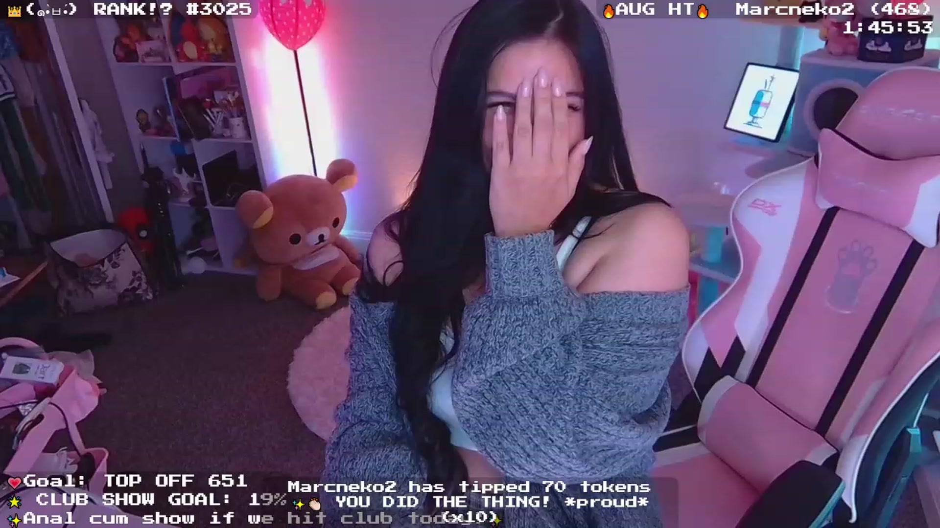 Gallery image thumbnail from Nekobeanxo's myfreecams stream on, 08/09/2023, 04:41 image 1 of 20