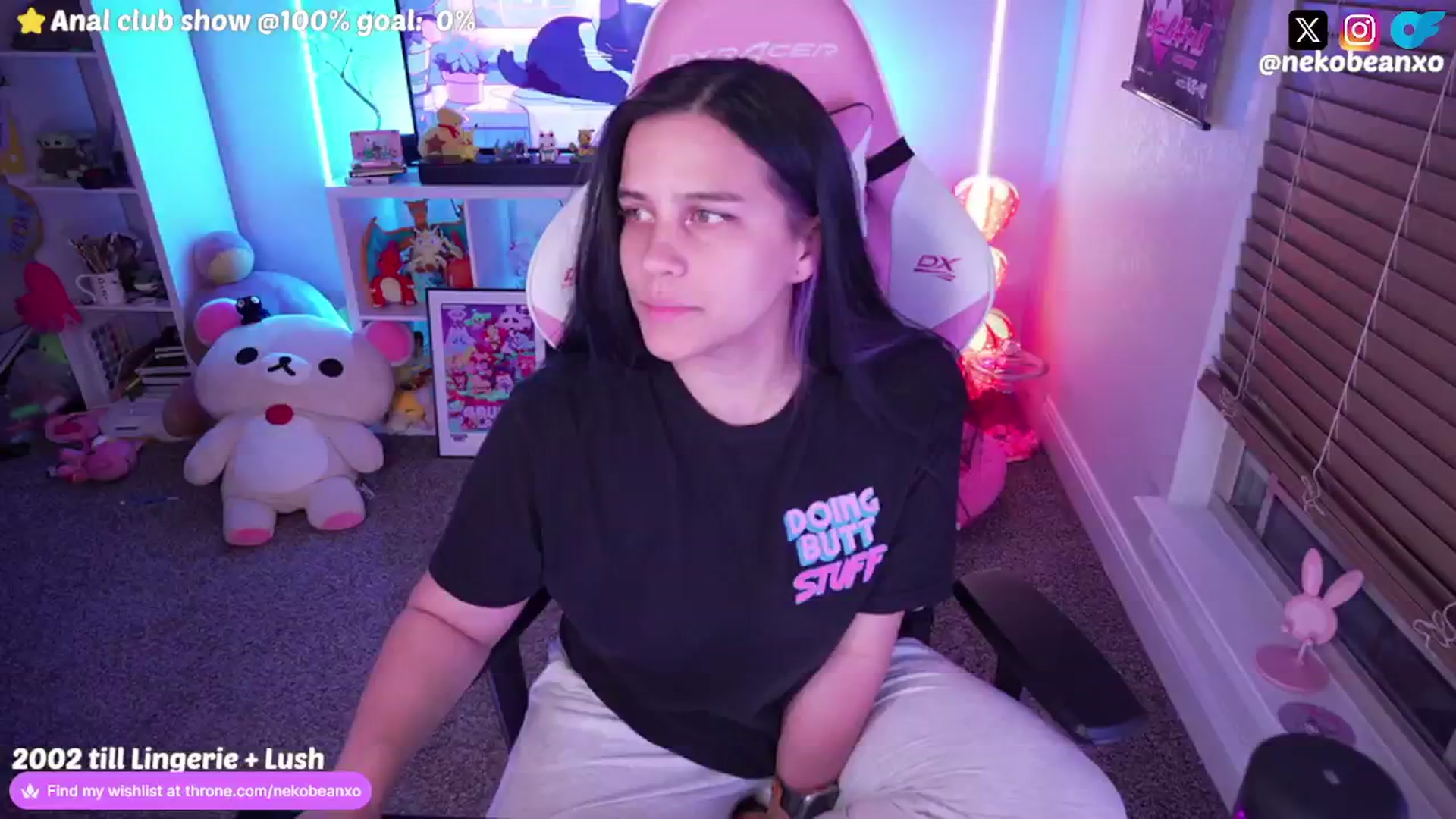 Gallery image thumbnail from Nekobeanxo's myfreecams stream on, 08/03/2024, 09:39 image 1 of 20