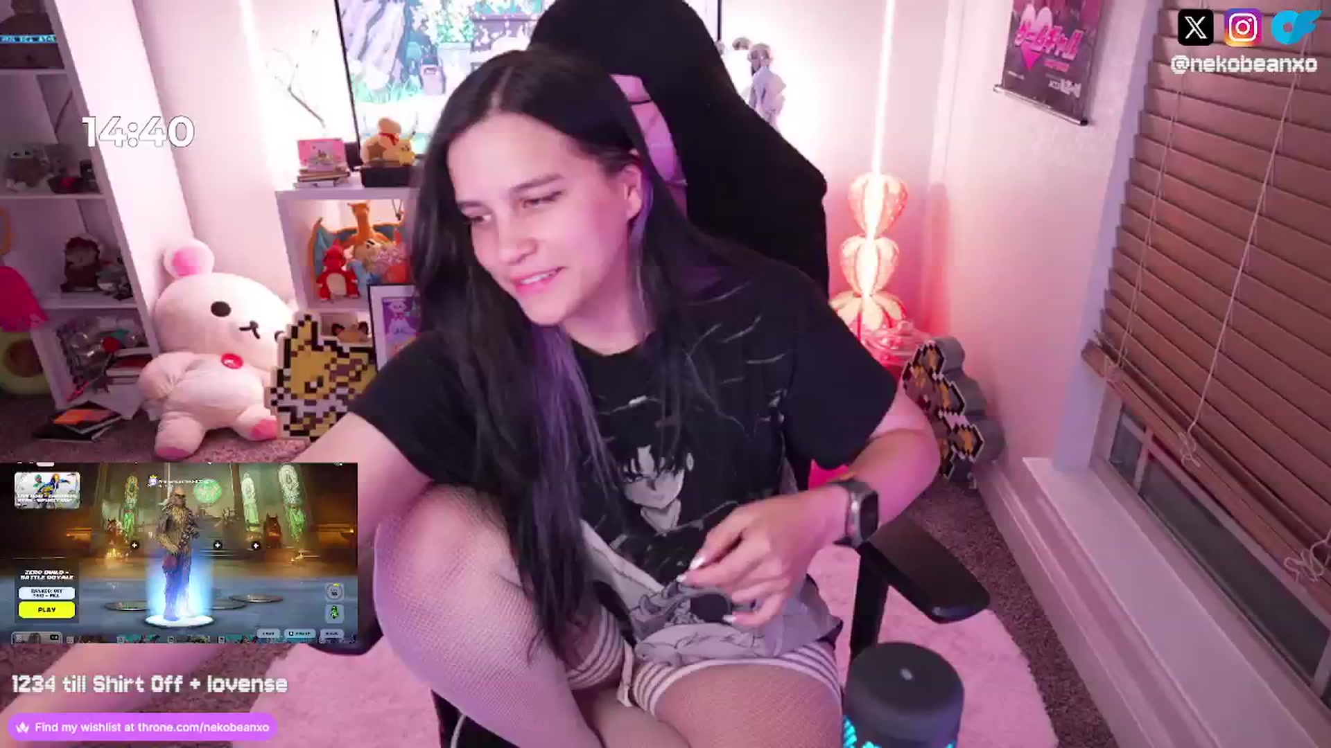 Gallery image thumbnail from Nekobeanxo's myfreecams stream on, 08/22/2024, 04:11 image 5 of 20