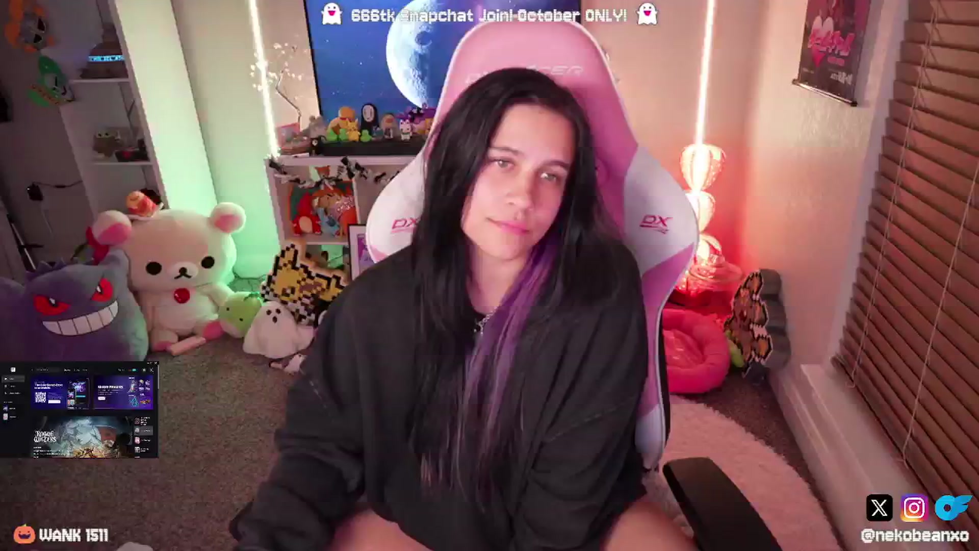 Gallery image thumbnail from Nekobeanxo's myfreecams stream on, 10/02/2024, 05:01 image 3 of 20