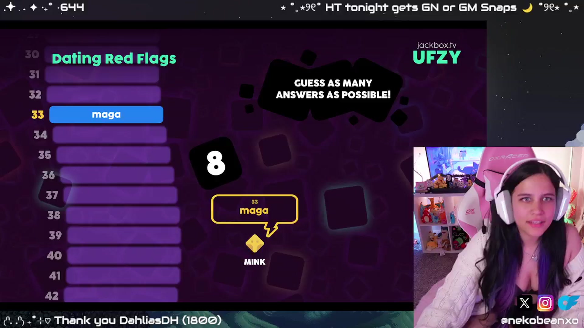Gallery image thumbnail from Nekobeanxo's myfreecams stream on, 12/07/2024, 07:08 image 14 of 20