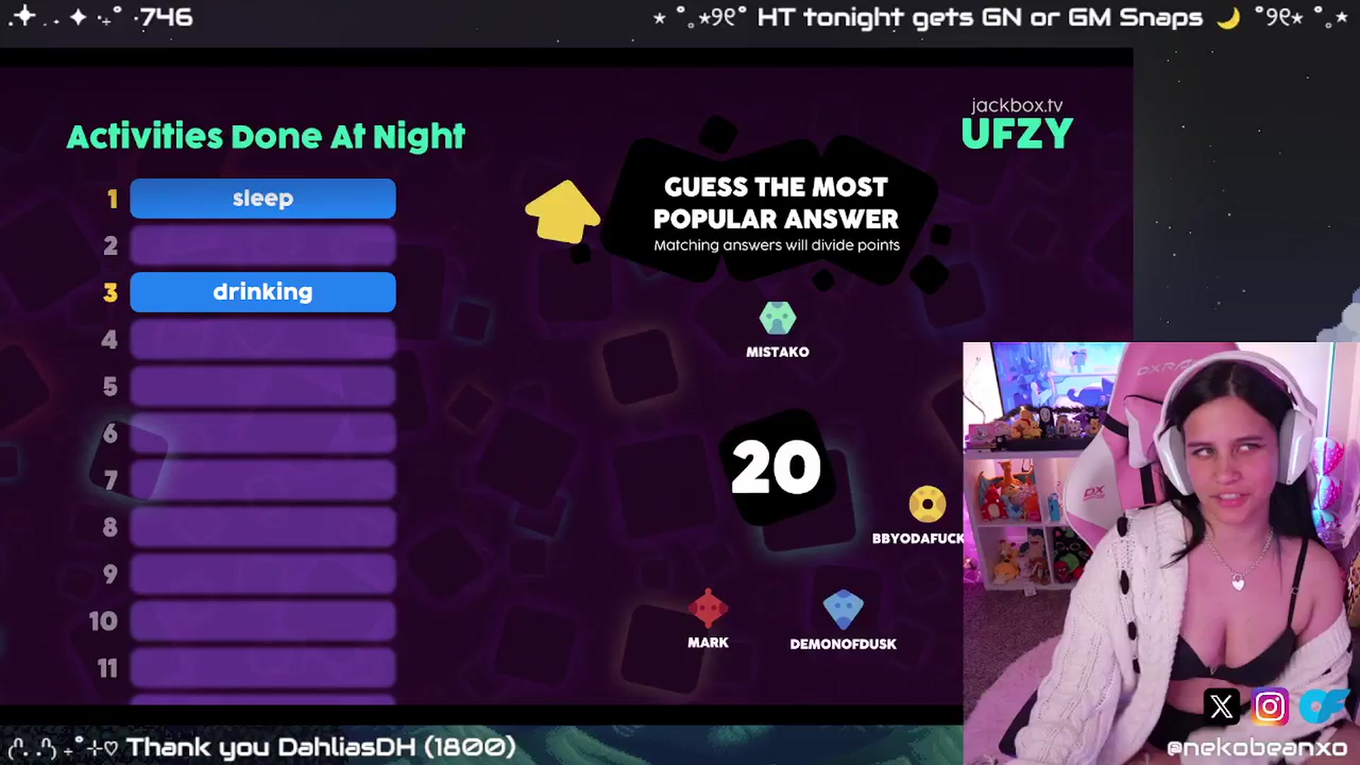Gallery image thumbnail from Nekobeanxo's myfreecams stream on, 12/07/2024, 07:08 image 12 of 20