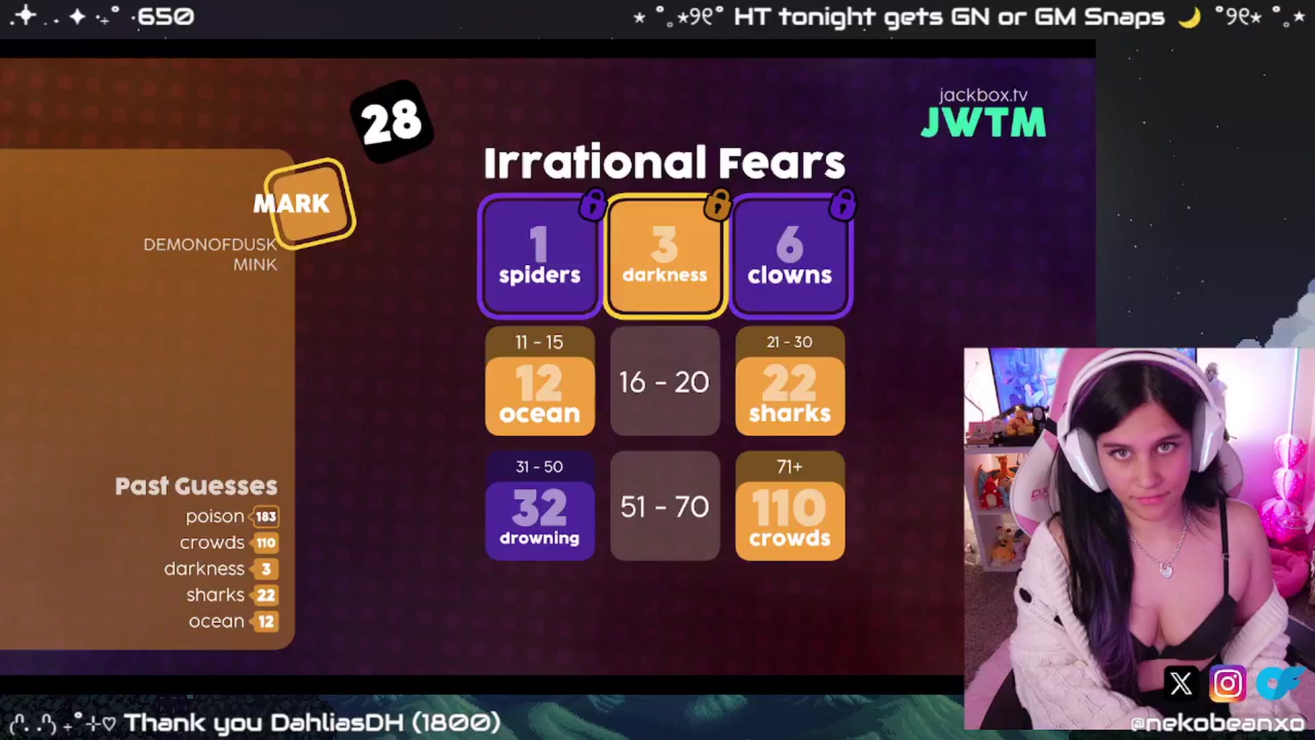 Gallery image thumbnail from Nekobeanxo's myfreecams stream on, 12/07/2024, 07:35 image 17 of 20