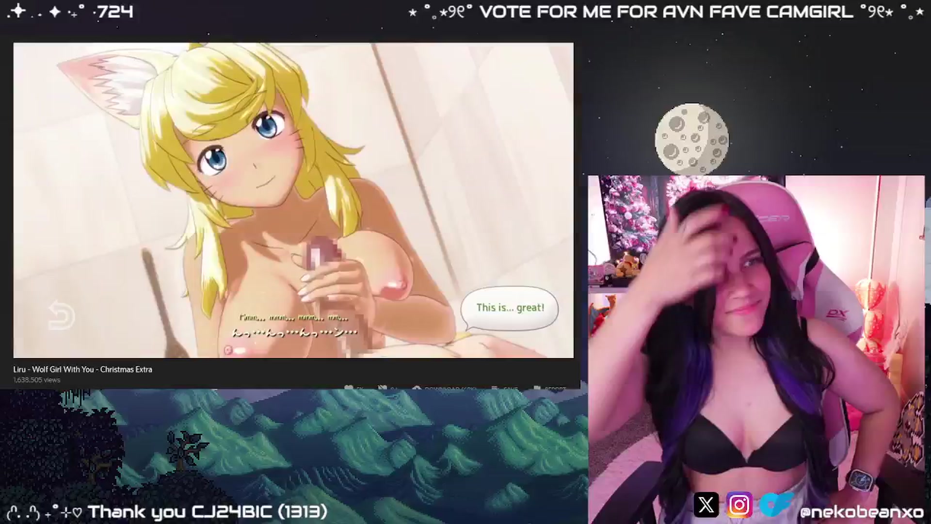 Gallery image thumbnail from Nekobeanxo's myfreecams stream on, 12/17/2024, 07:40 image 7 of 20