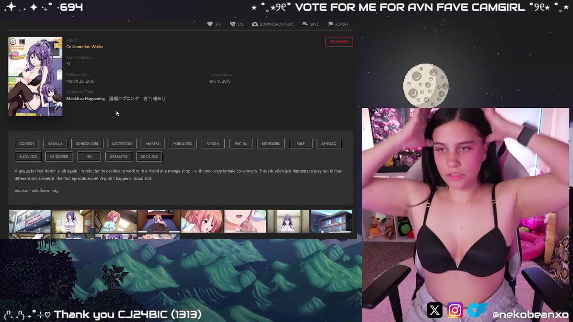 Gallery image thumbnail from Nekobeanxo's myfreecams stream on, 12/17/2024, 07:40 image 11 of 20