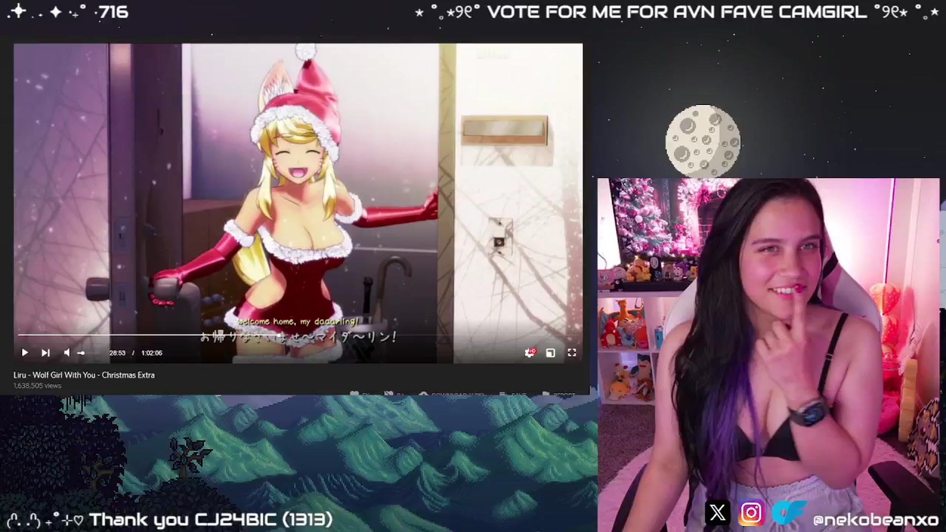 Gallery image thumbnail from Nekobeanxo's myfreecams stream on, 12/17/2024, 07:40 image 8 of 20