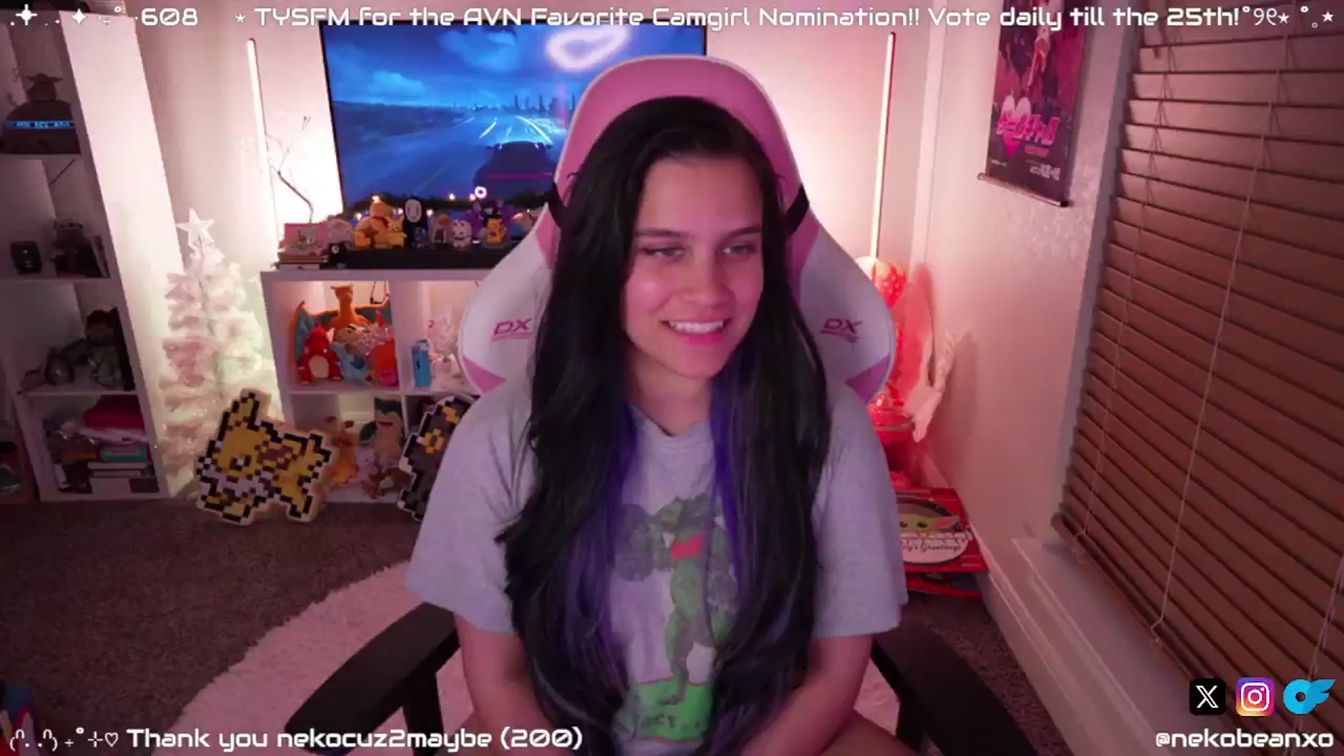 Gallery image thumbnail from Nekobeanxo's myfreecams stream on, 12/28/2024, 07:20 image 1 of 20