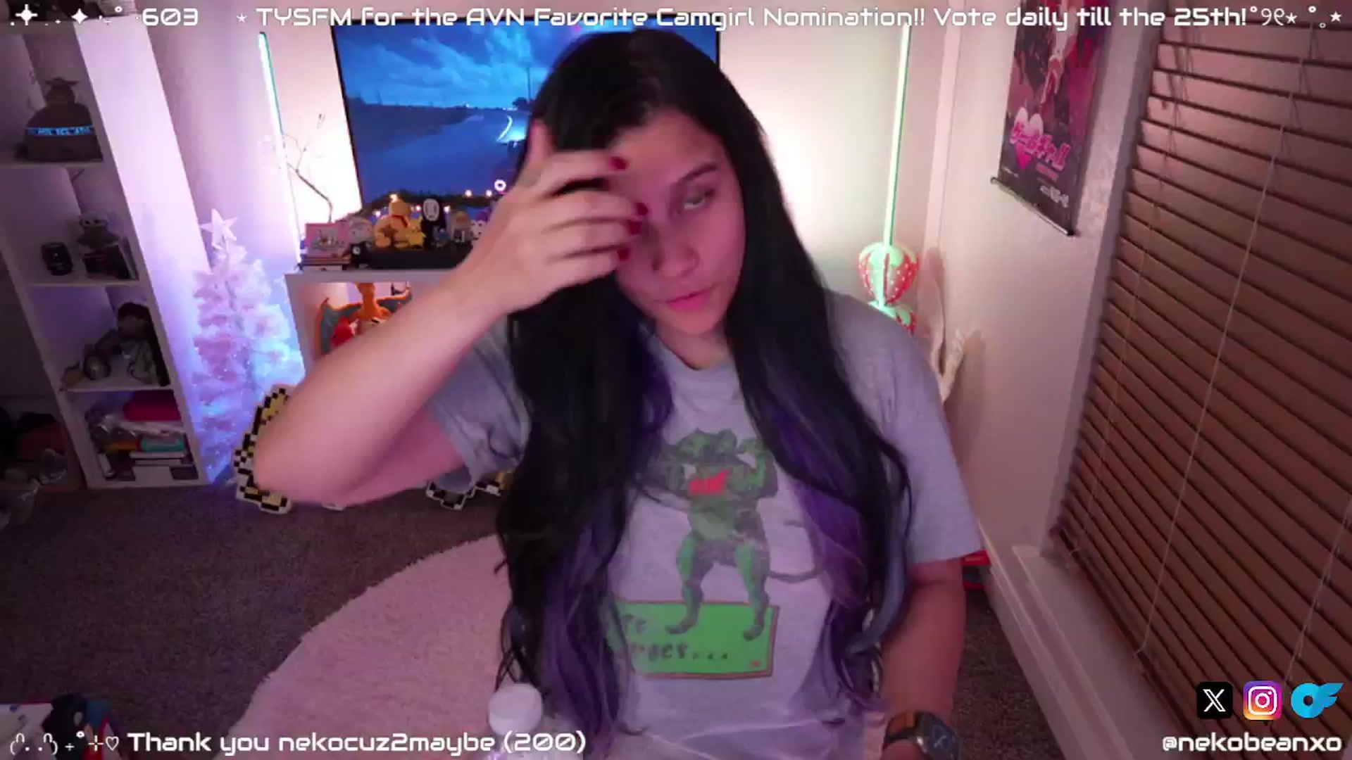 Gallery image thumbnail from Nekobeanxo's myfreecams stream on, 12/28/2024, 07:20 image 3 of 20