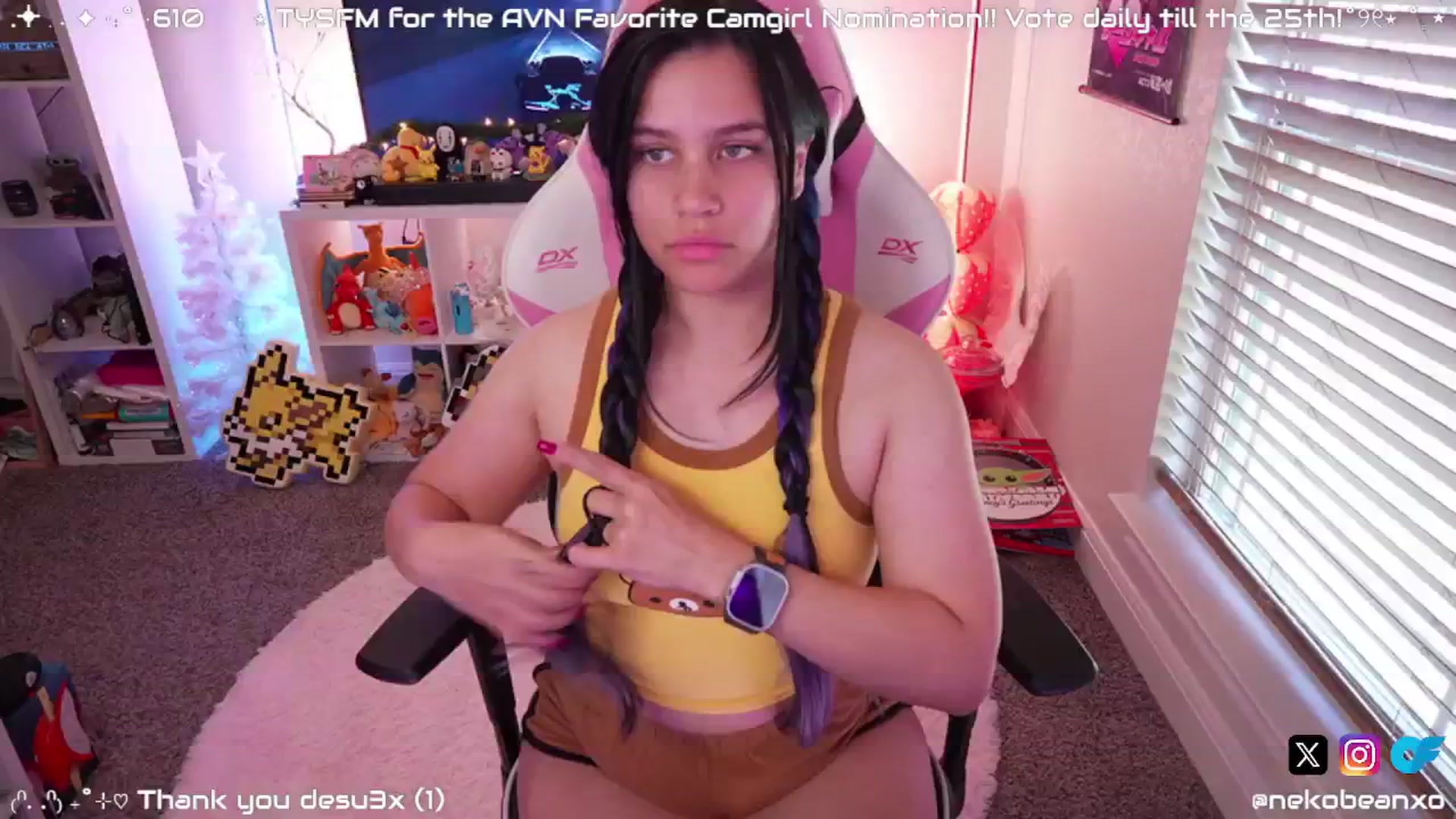 Gallery image thumbnail from Nekobeanxo's myfreecams stream on, 12/28/2024, 20:34 image 2 of 20