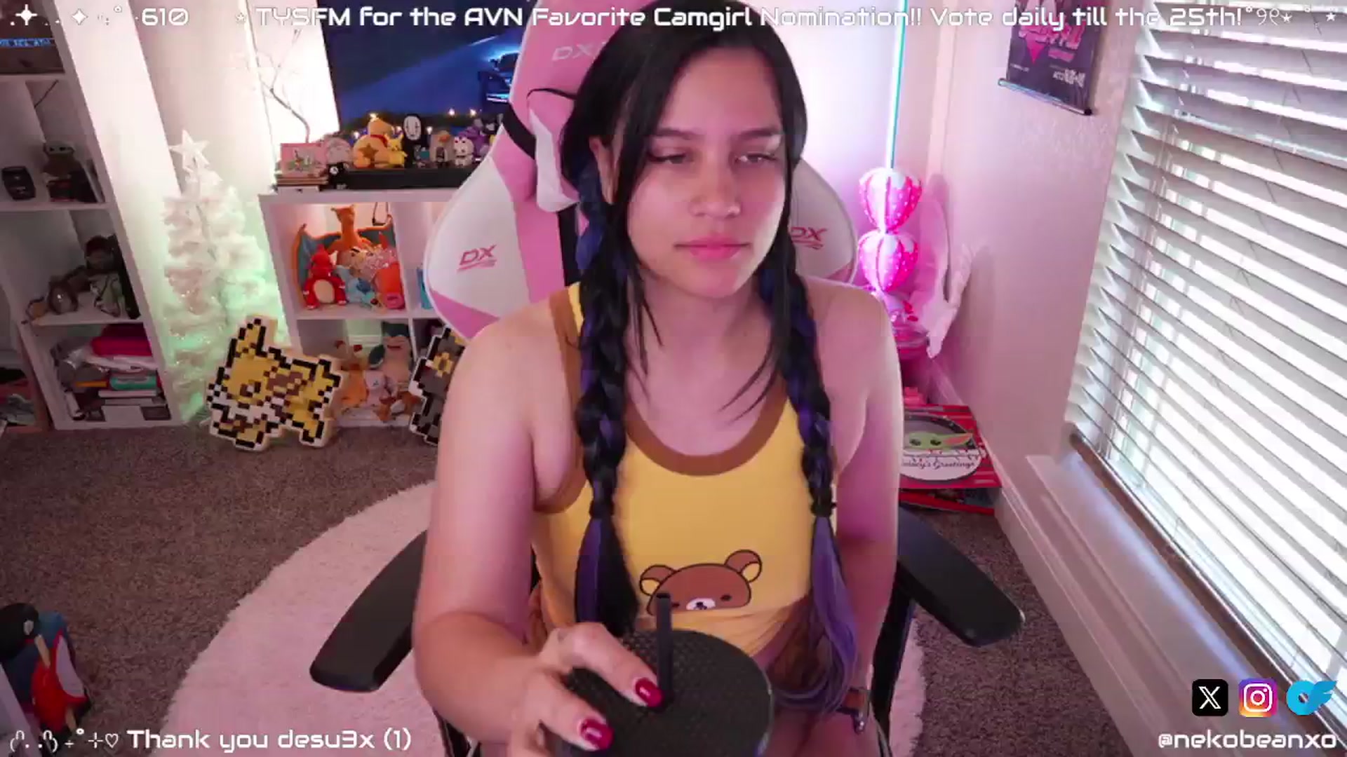 Gallery image thumbnail from Nekobeanxo's myfreecams stream on, 12/28/2024, 20:34 image 3 of 20