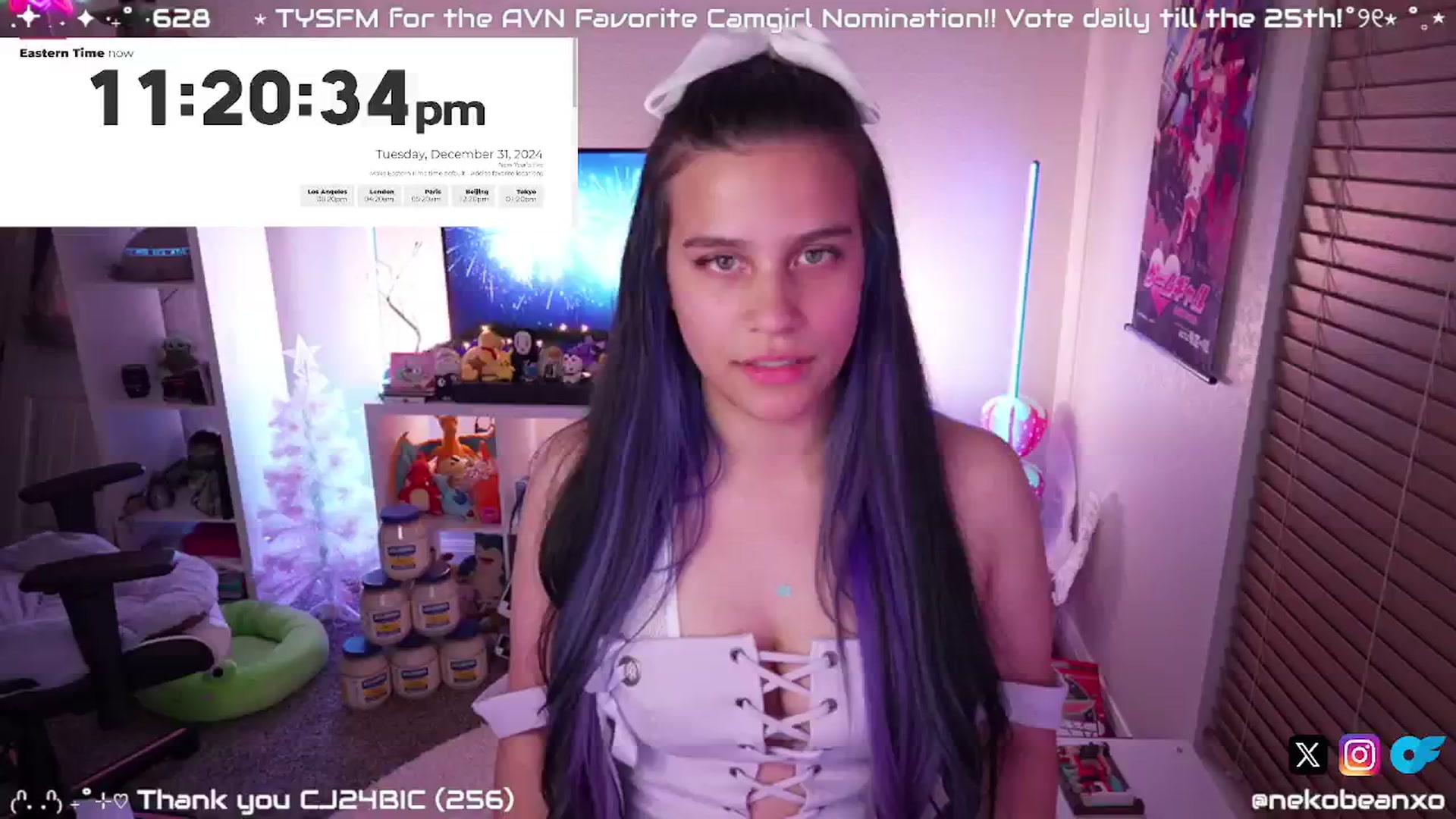 Gallery image thumbnail from Nekobeanxo's myfreecams stream on, 01/01/2025, 06:19 image 6 of 20
