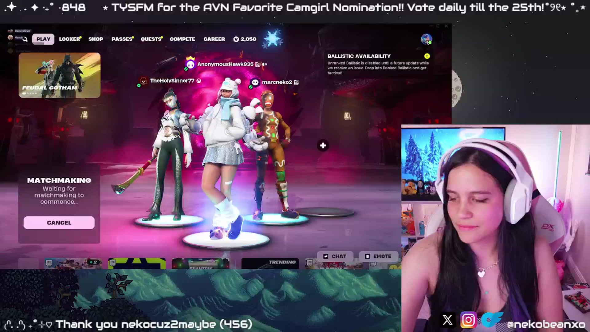 Gallery image thumbnail from Nekobeanxo's myfreecams stream on, 01/04/2025, 07:19 image 14 of 20