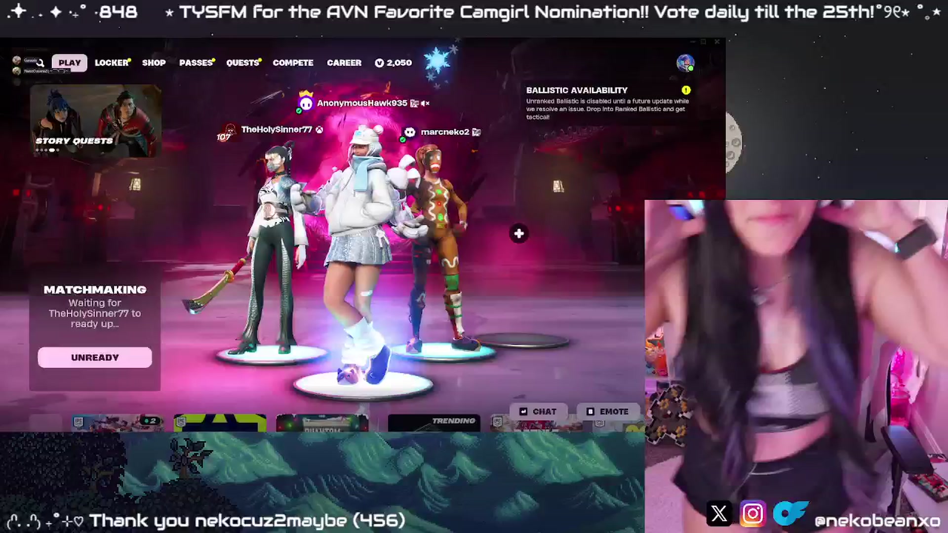 Gallery image thumbnail from Nekobeanxo's myfreecams stream on, 01/04/2025, 07:19 image 15 of 20