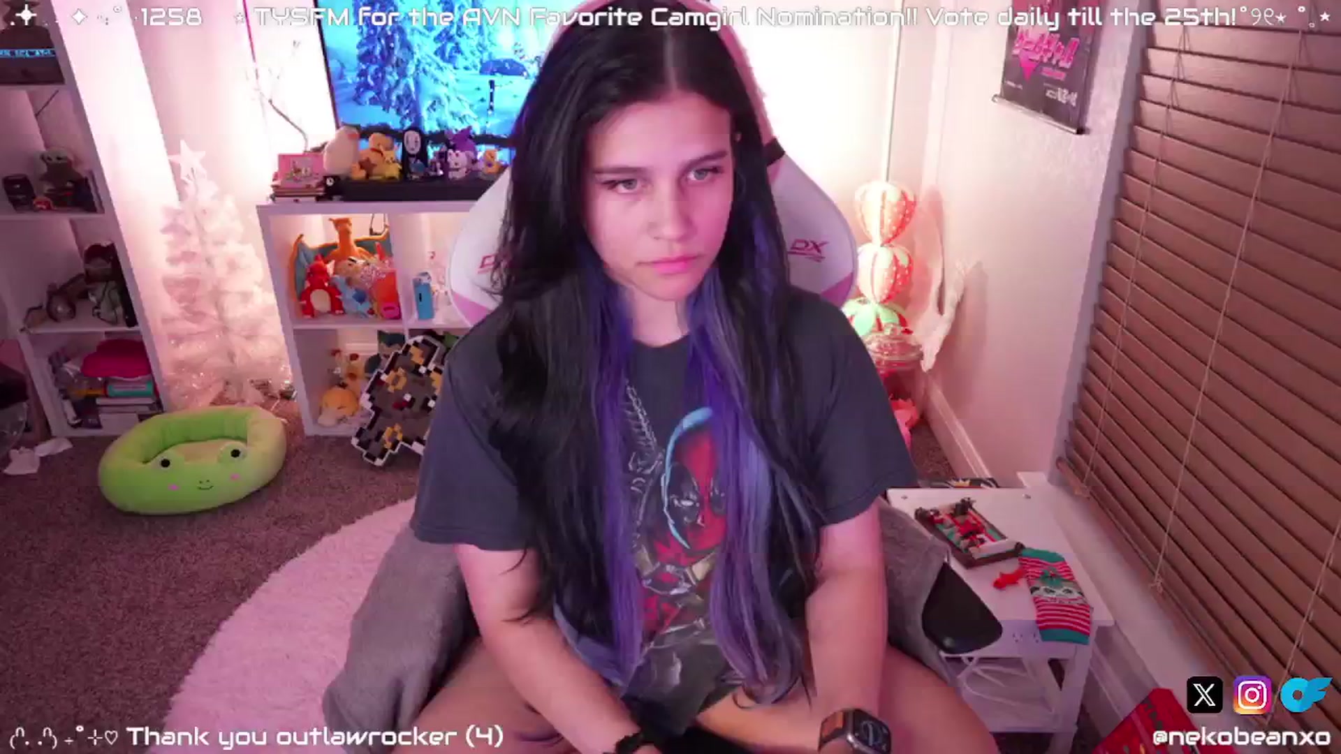 Gallery image thumbnail from Nekobeanxo's myfreecams stream on, 01/07/2025, 04:00 image 4 of 20