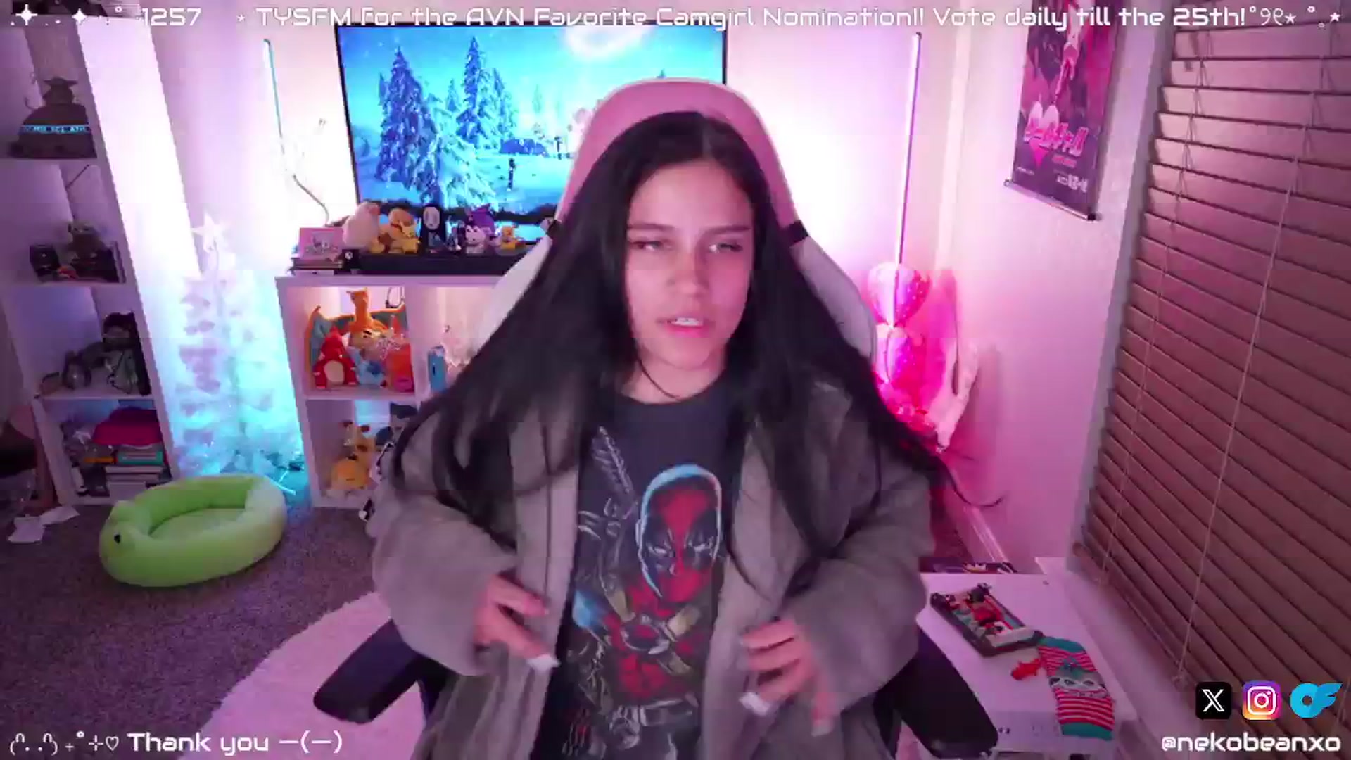 Gallery image thumbnail from Nekobeanxo's myfreecams stream on, 01/07/2025, 04:00 image 2 of 20