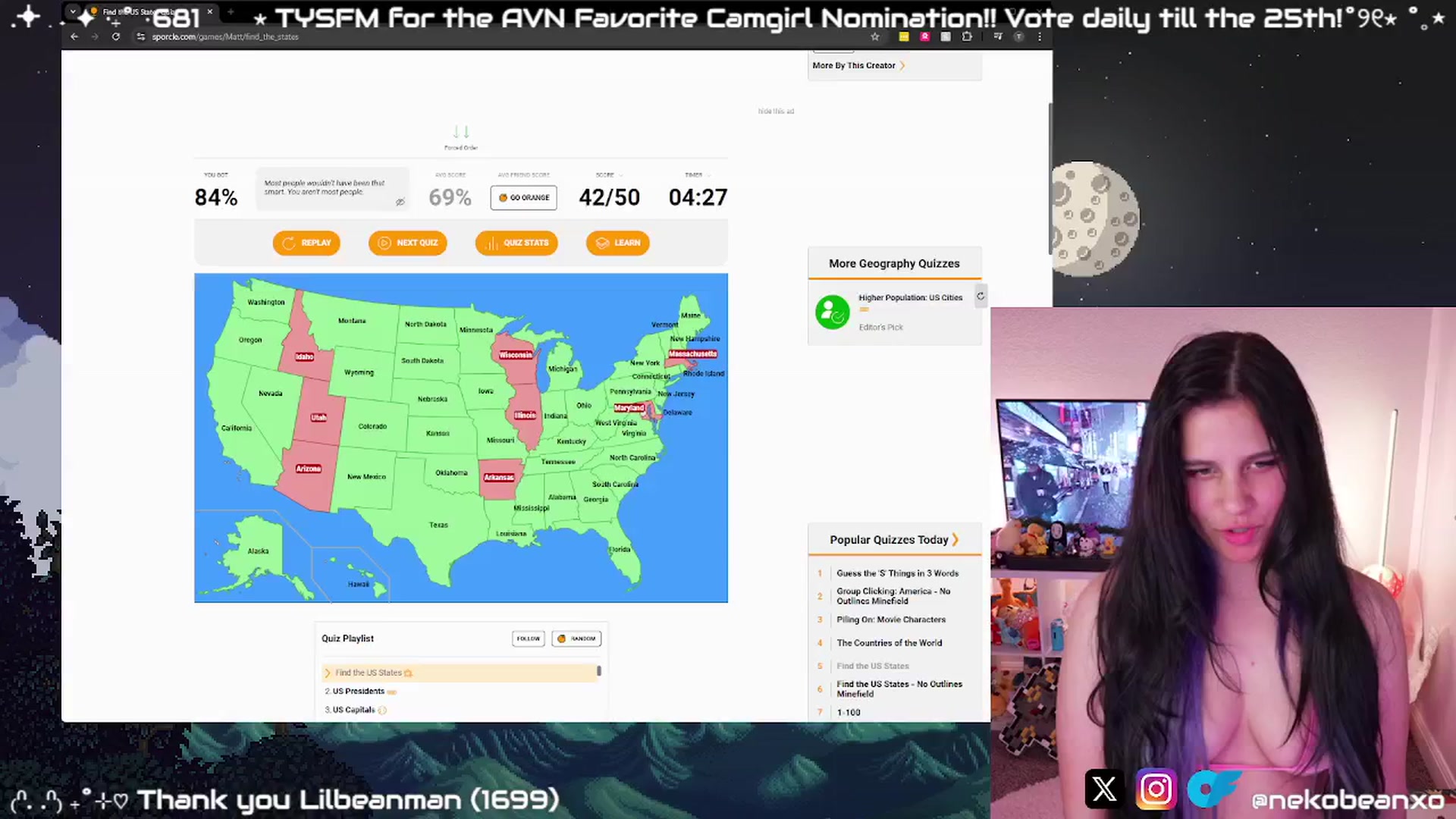 Gallery image thumbnail from Nekobeanxo's myfreecams stream on, 01/07/2025, 07:30 image 20 of 20
