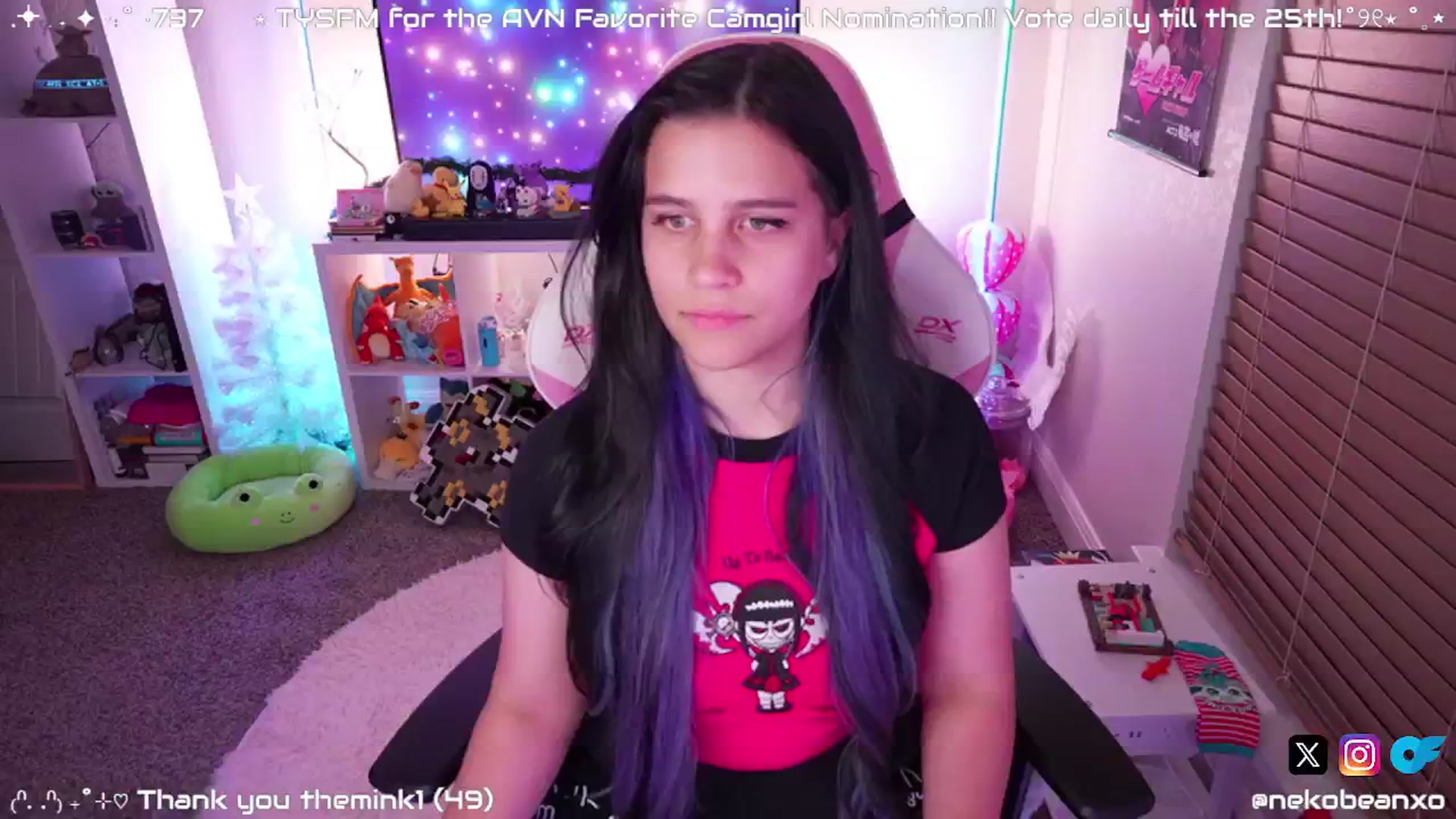 Gallery image thumbnail from Nekobeanxo's myfreecams stream on, 01/08/2025, 08:04 image 4 of 20