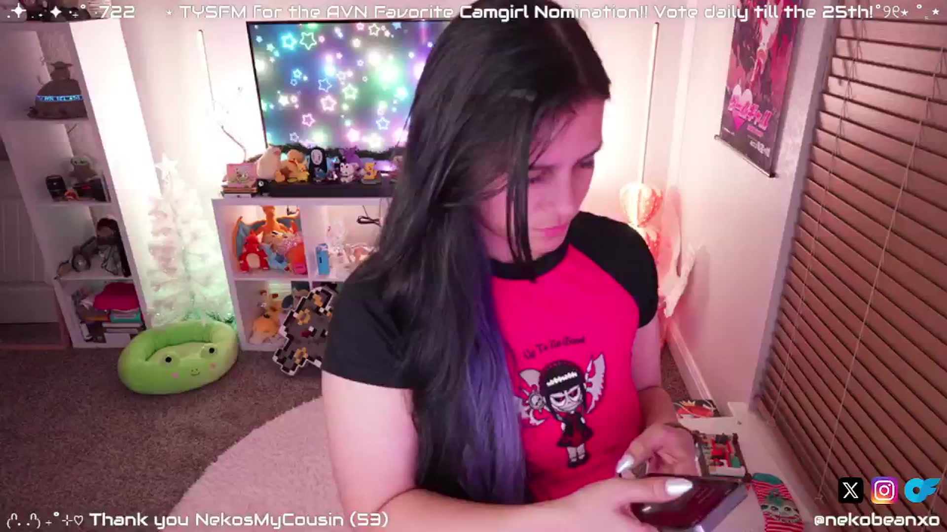 Gallery image thumbnail from Nekobeanxo's myfreecams stream on, 01/08/2025, 08:04 image 8 of 20