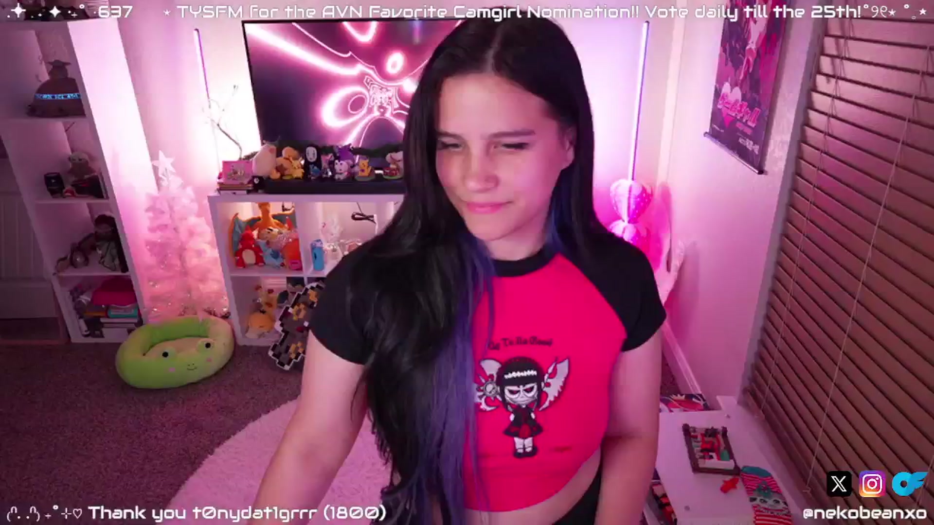 Gallery image thumbnail from Nekobeanxo's myfreecams stream on, 01/08/2025, 08:04 image 9 of 20