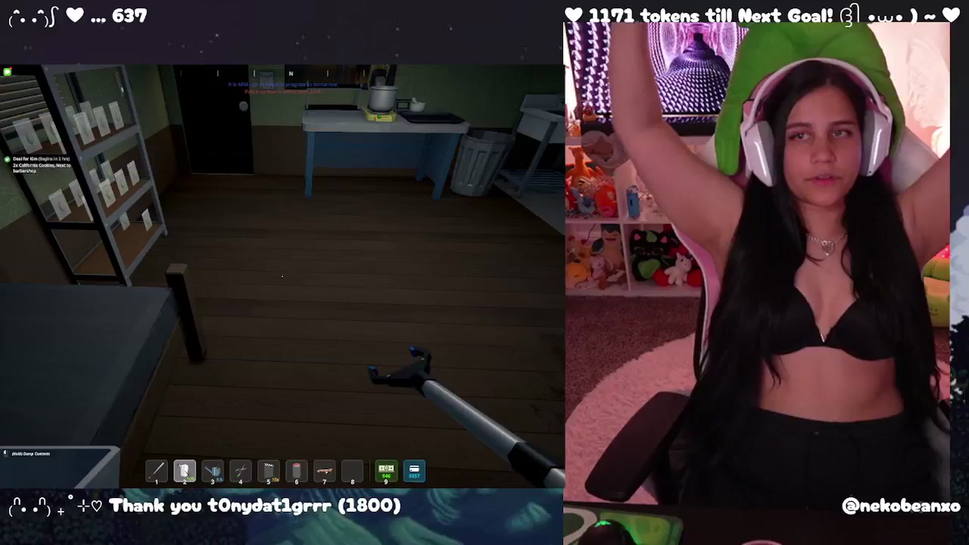 Gallery image thumbnail from Nekobeanxo's myfreecams stream on, 04/01/2025, 06:46 image 19 of 20