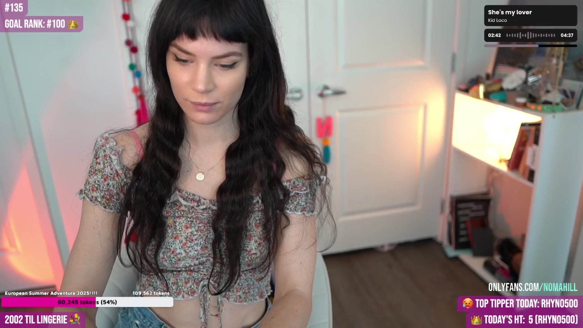 Gallery image thumbnail from Noma_Hill's myfreecams stream on, 05/04/2025, 20:02 image 2 of 20