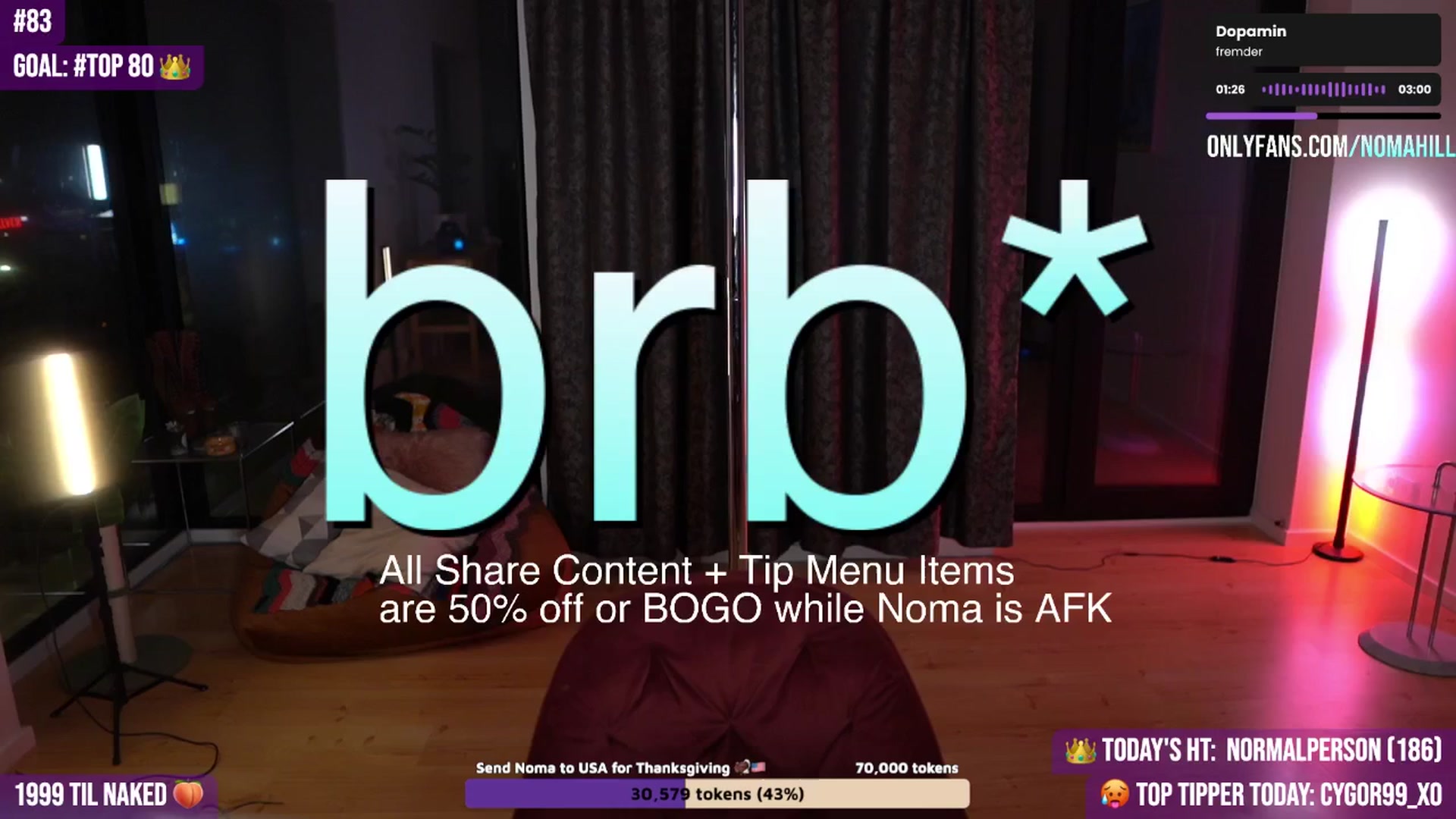 Gallery image thumbnail from Noma_Hill's myfreecams stream on, 09/20/2025, 24:03 image 9 of 20