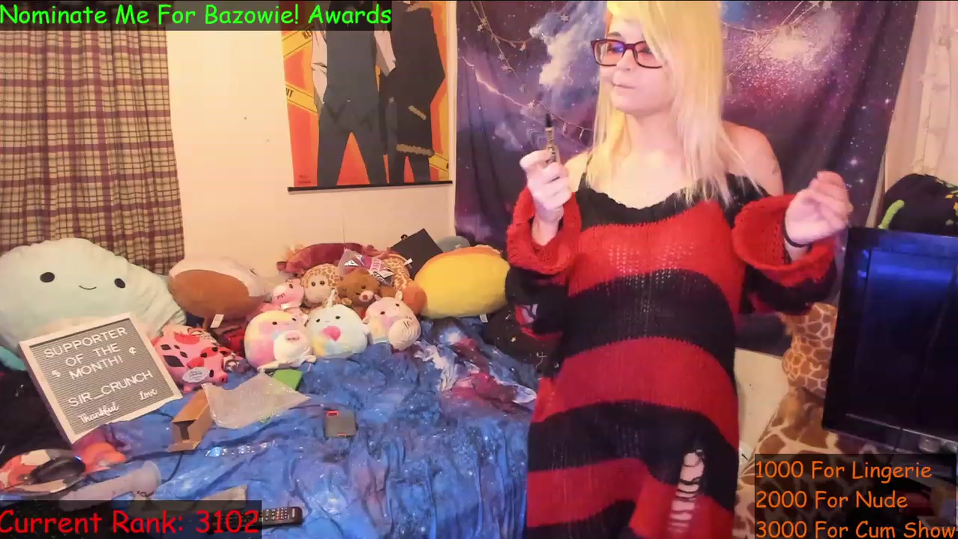 Gallery image thumbnail from NovaSquid's myfreecams stream on, 02/12/2023, 03:48 image 16 of 20