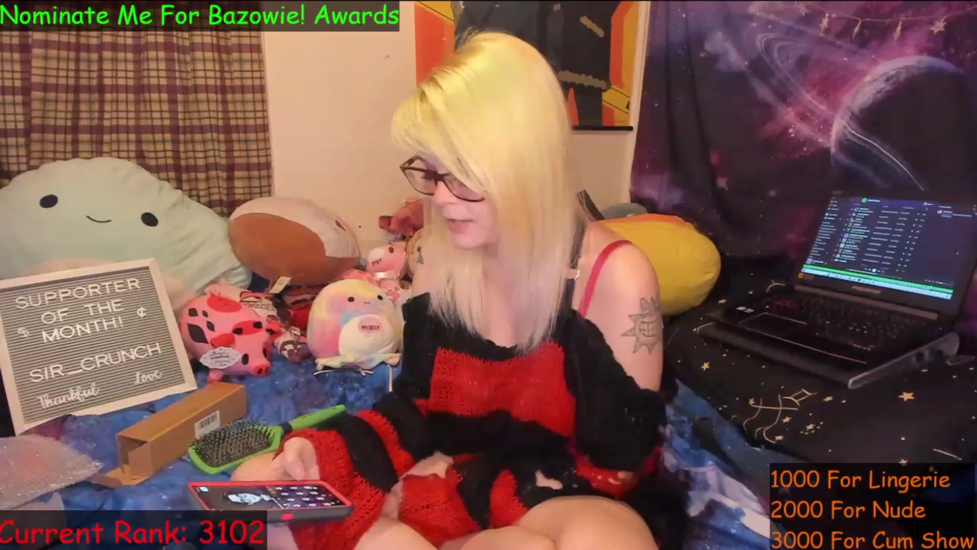 Gallery image thumbnail from NovaSquid's myfreecams stream on, 02/12/2023, 03:48 image 9 of 20