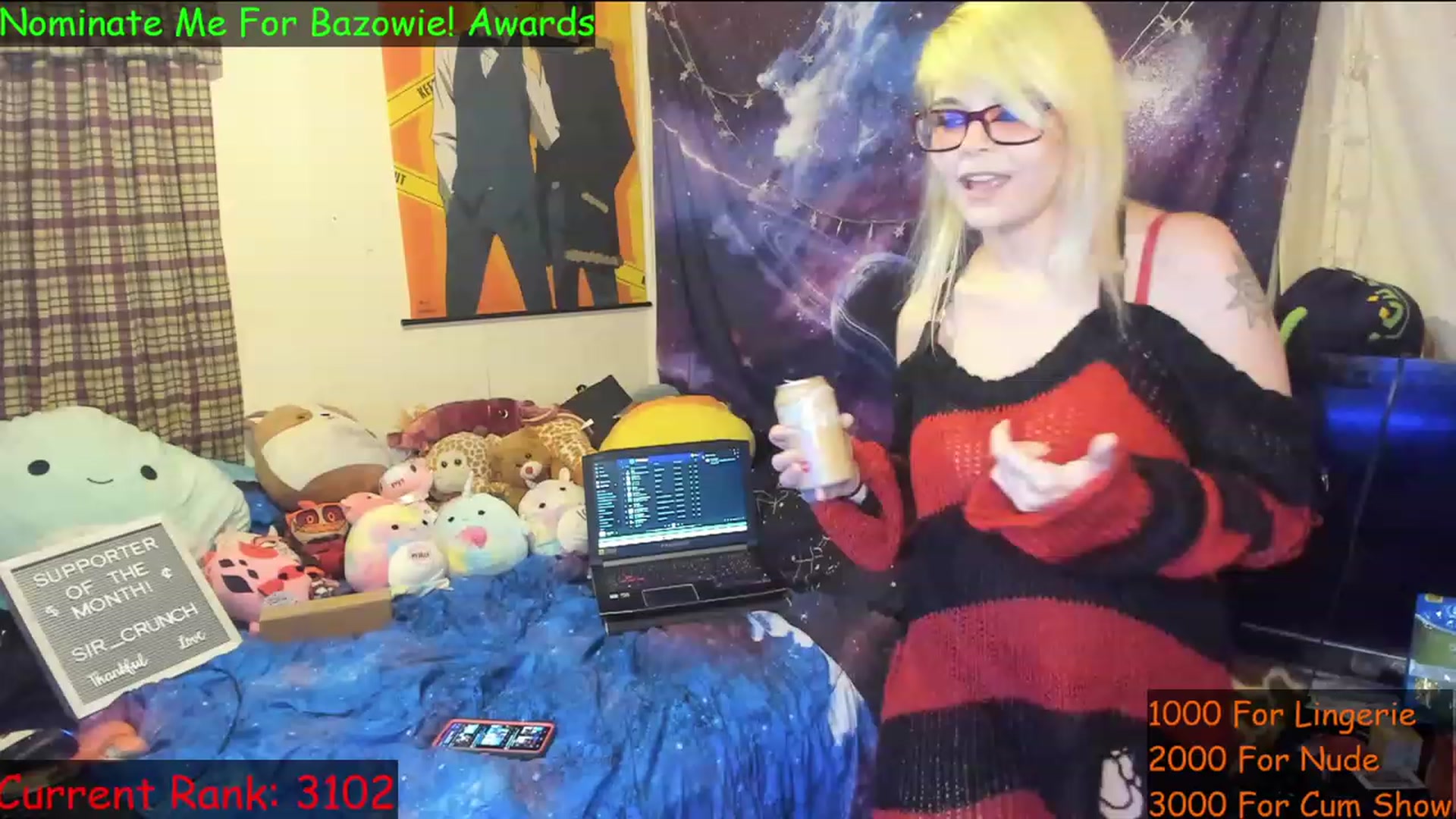 Gallery image thumbnail from NovaSquid's myfreecams stream on, 02/12/2023, 03:48 image 3 of 20