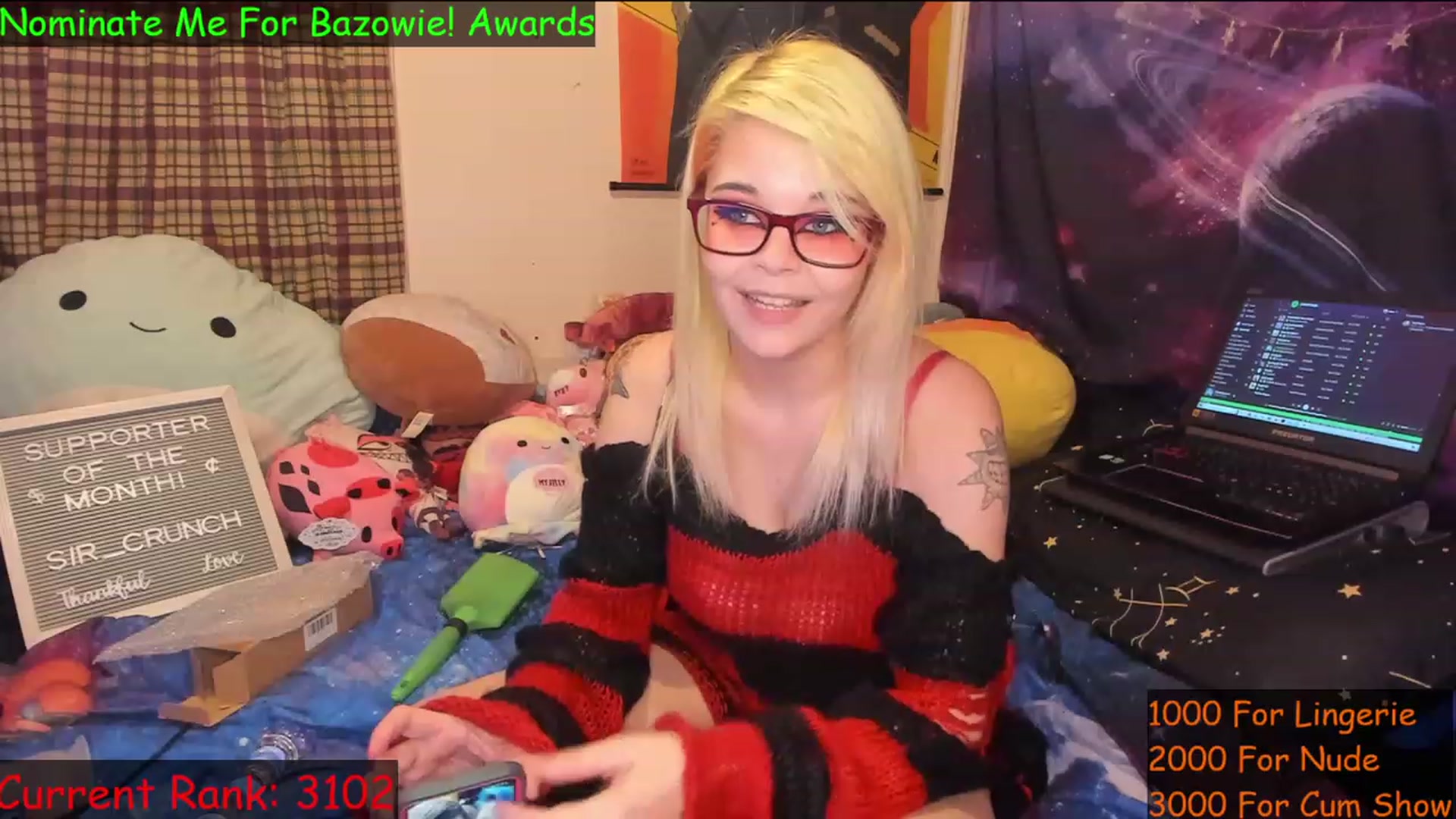 Gallery image thumbnail from NovaSquid's myfreecams stream on, 02/12/2023, 03:48 image 11 of 20
