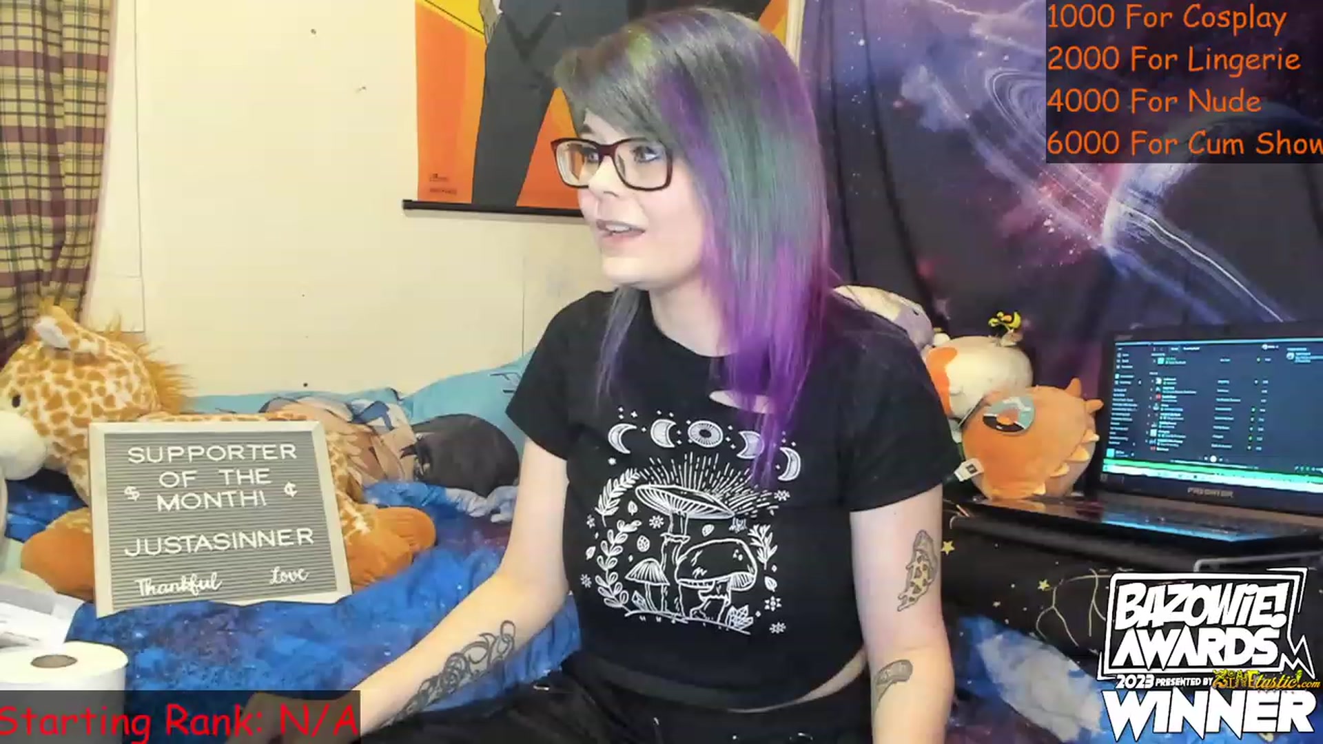 Gallery image thumbnail from NovaSquid's myfreecams stream on, 04/02/2023, 04:31 image 7 of 20