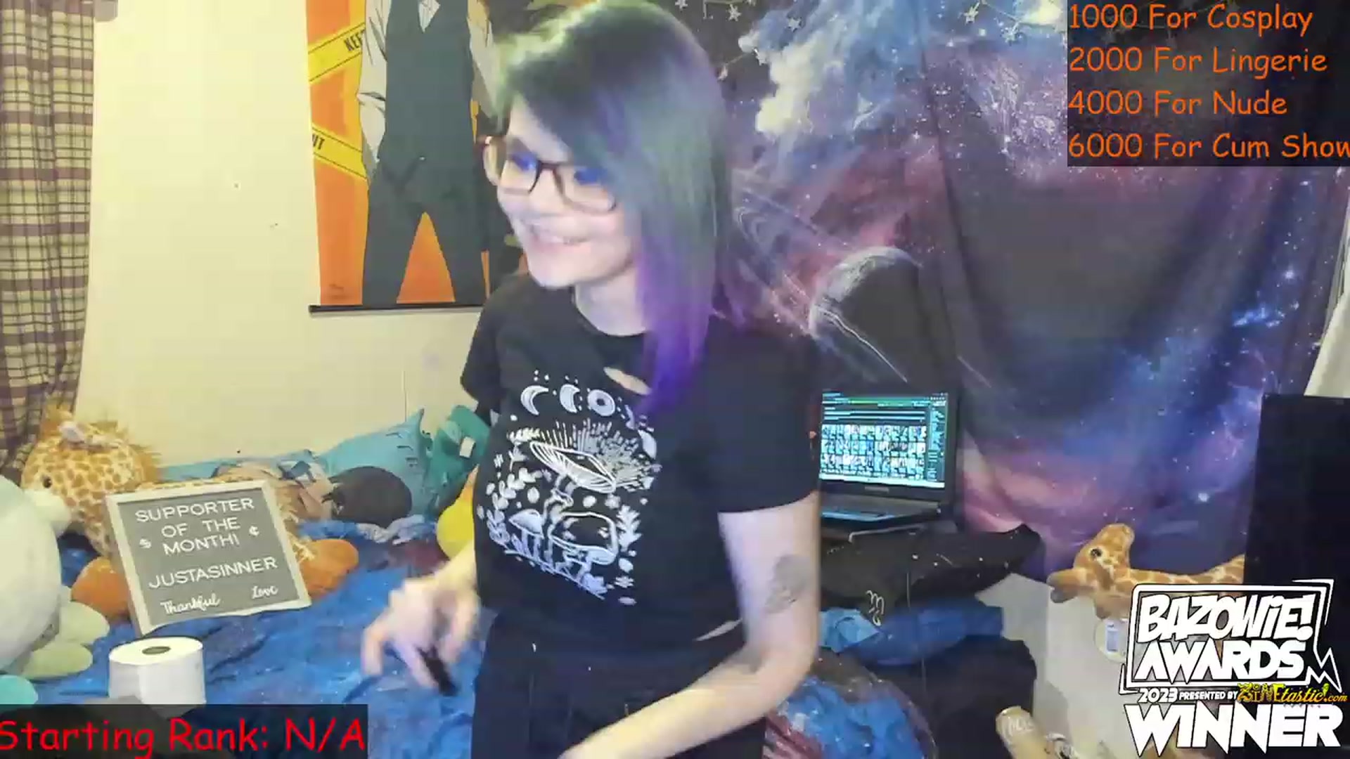 Gallery image thumbnail from NovaSquid's myfreecams stream on, 04/02/2023, 04:31 image 2 of 20