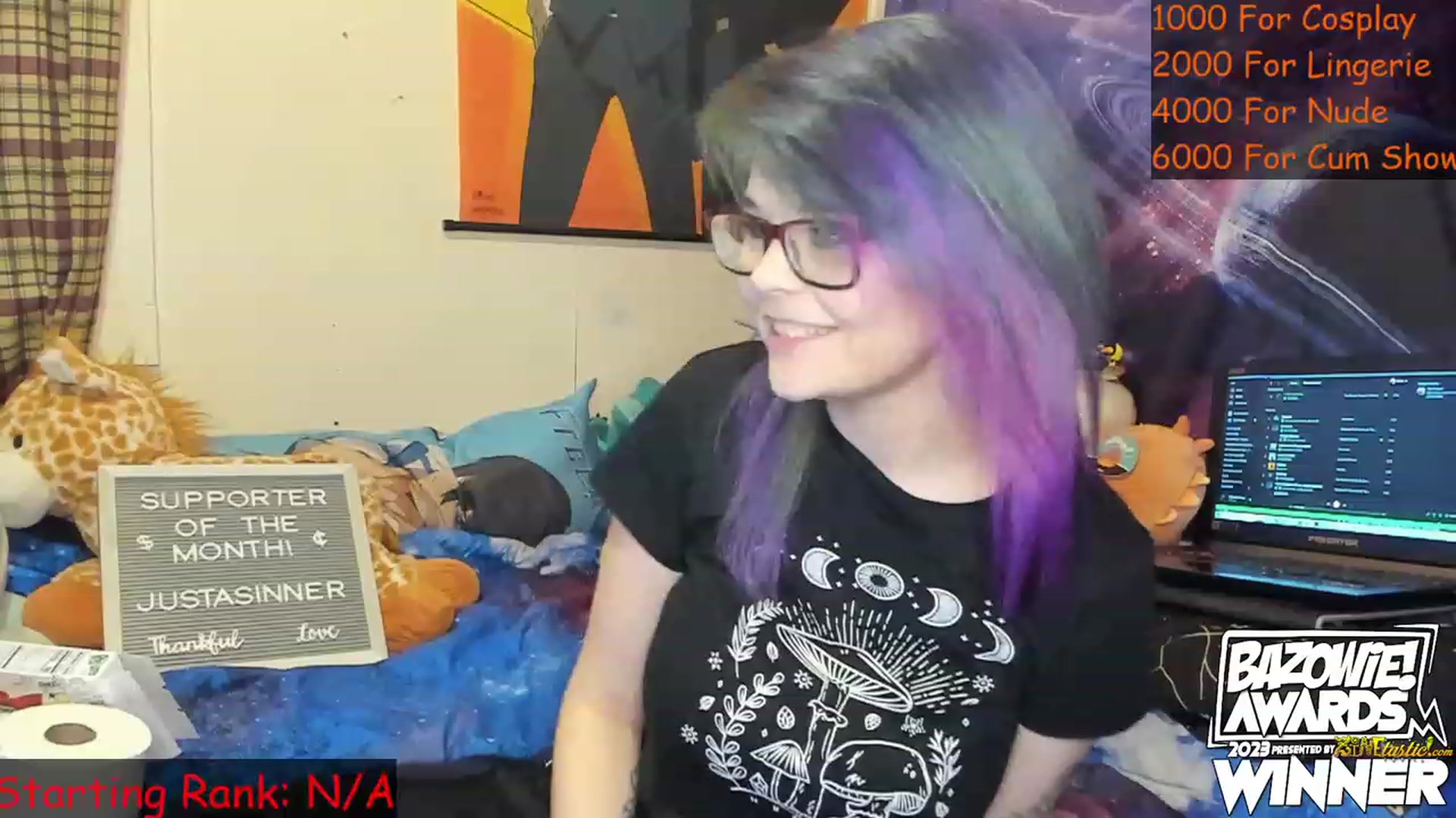 Gallery image thumbnail from NovaSquid's myfreecams stream on, 04/02/2023, 04:31 image 11 of 20
