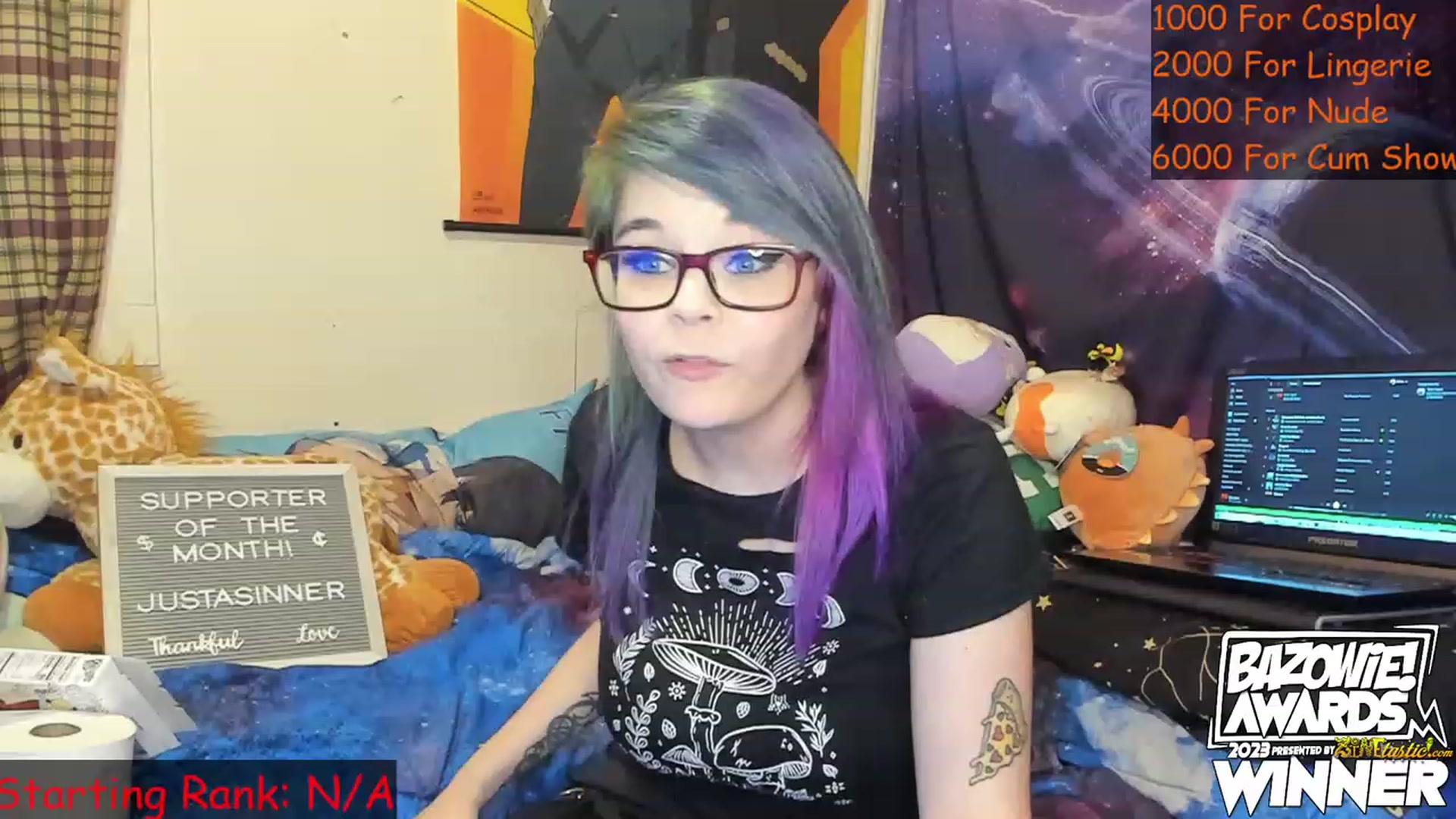 Gallery image thumbnail from NovaSquid's myfreecams stream on, 04/02/2023, 04:31 image 10 of 20