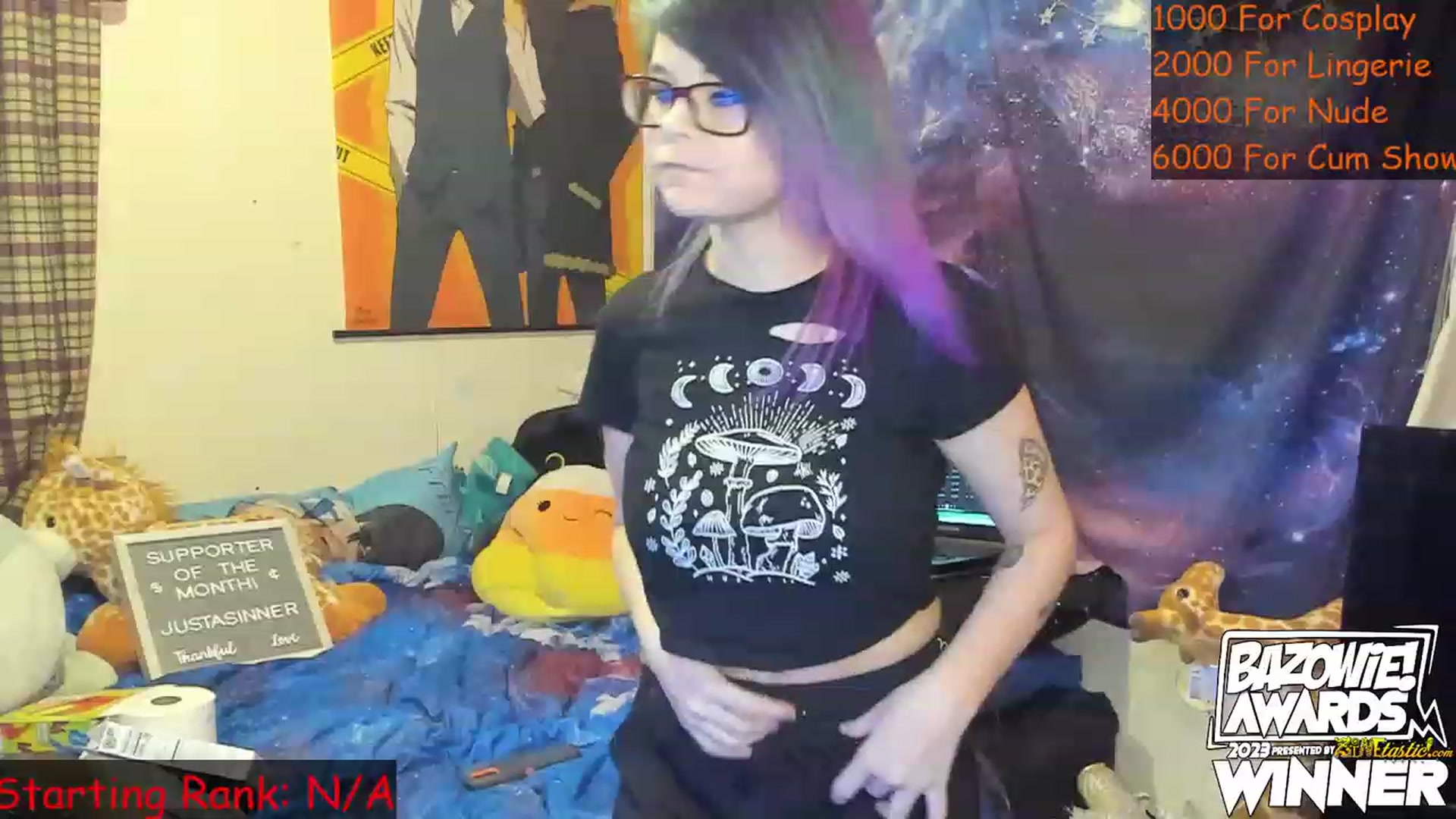 Gallery image thumbnail from NovaSquid's myfreecams stream on, 04/02/2023, 04:31 image 6 of 20