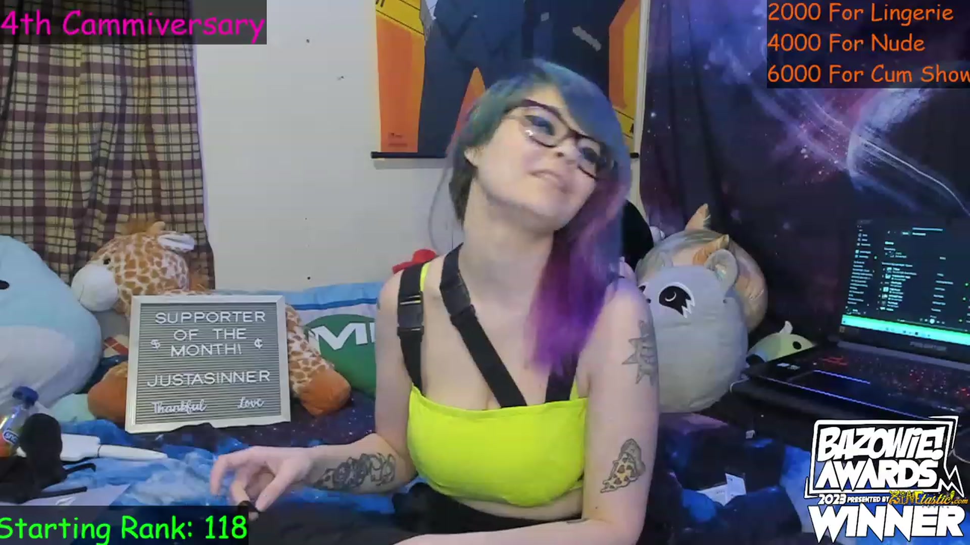 Gallery image thumbnail from NovaSquid's myfreecams stream on, 04/09/2023, 02:40 image 16 of 20